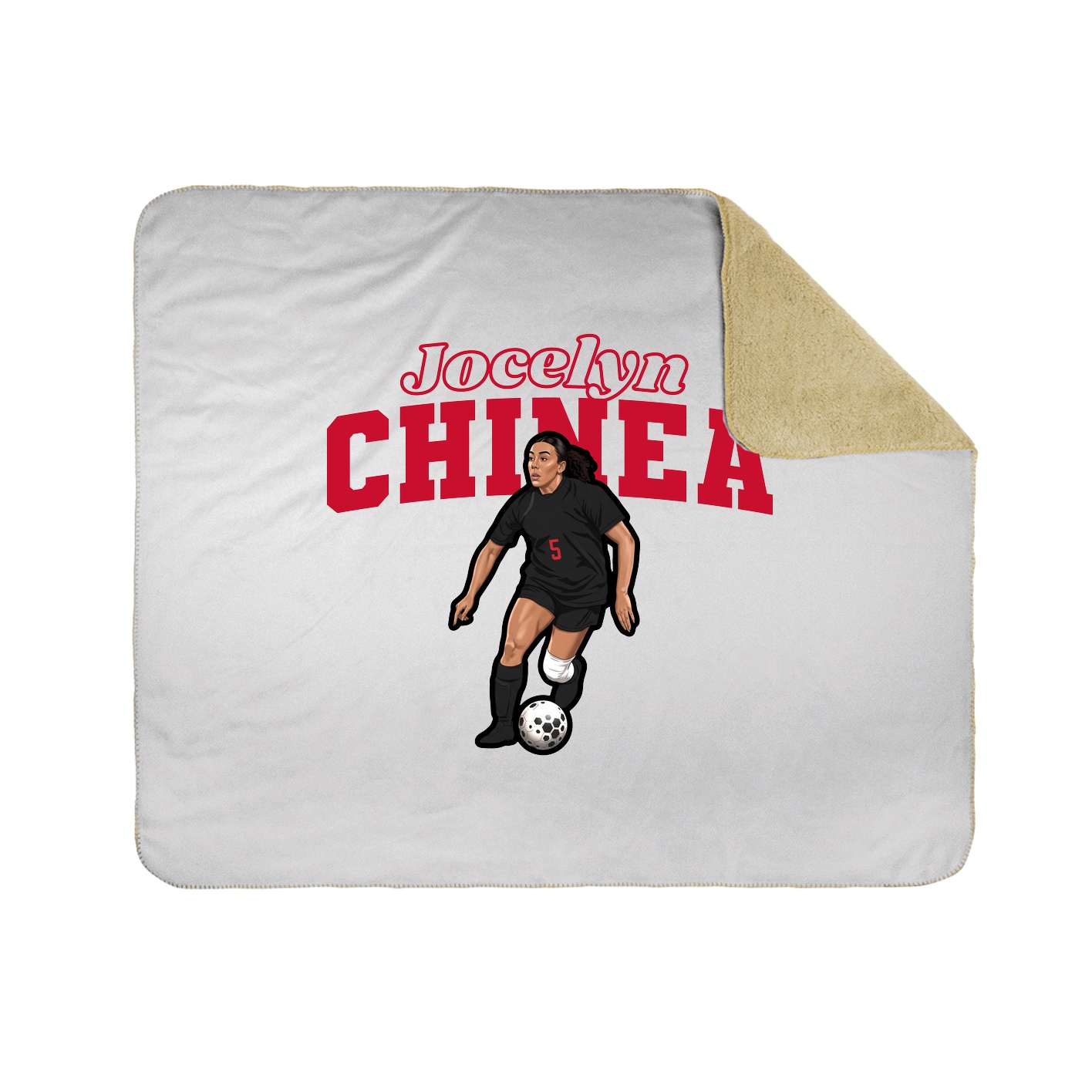 Throw Blanket — Name Arch in White