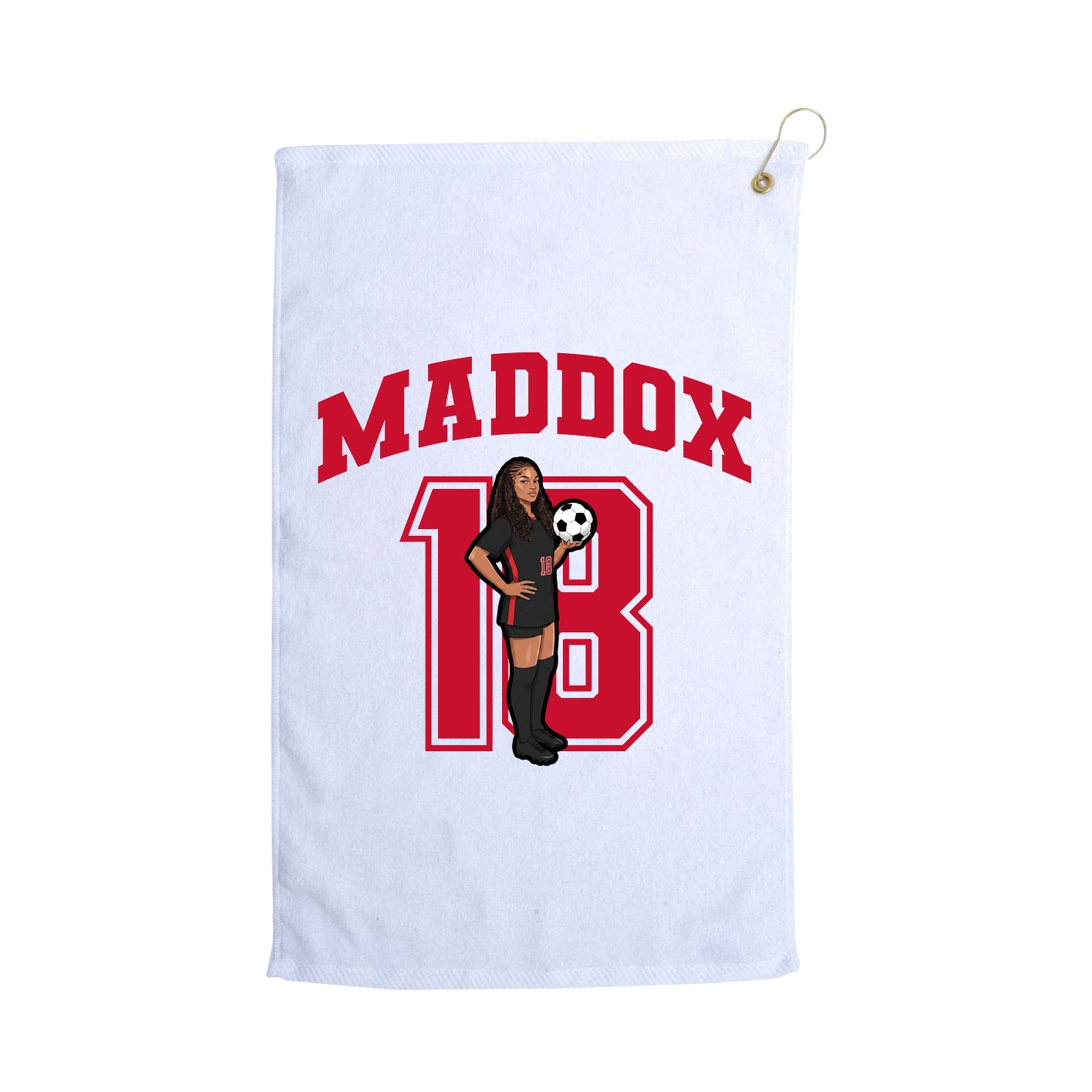 Golf Towel — Number in White