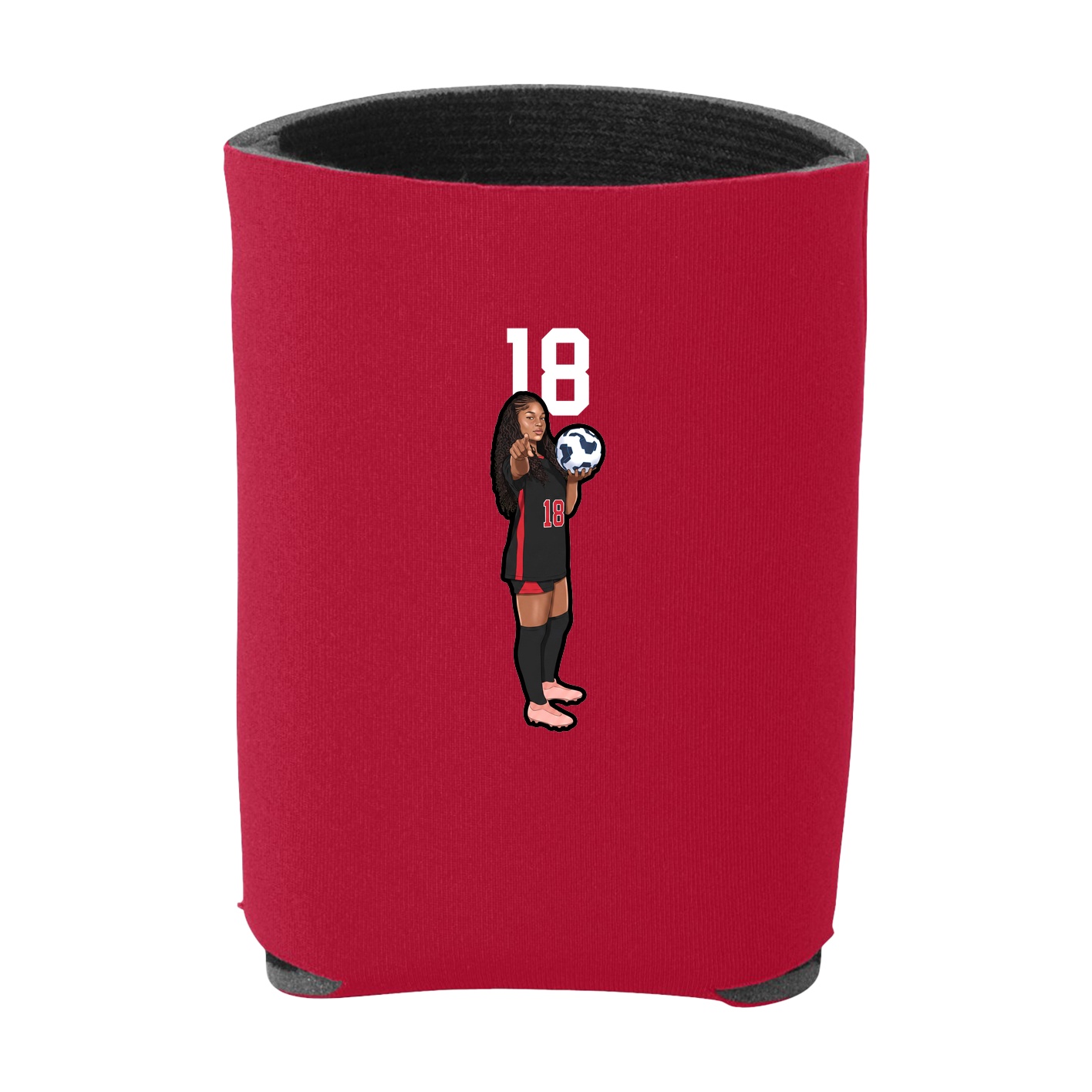 Can Holder — Number Top in Red