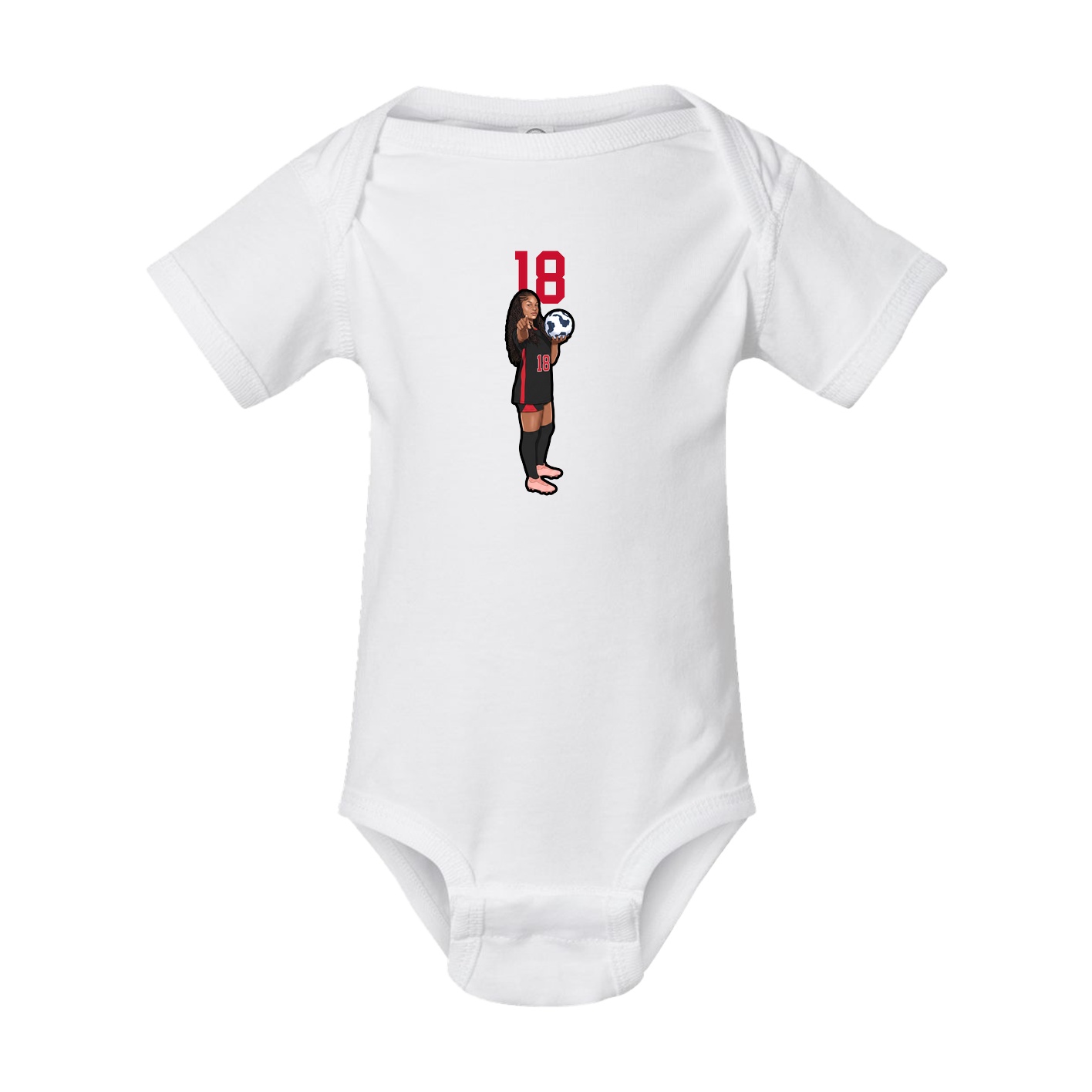 Baby Onesie — Number Top in White