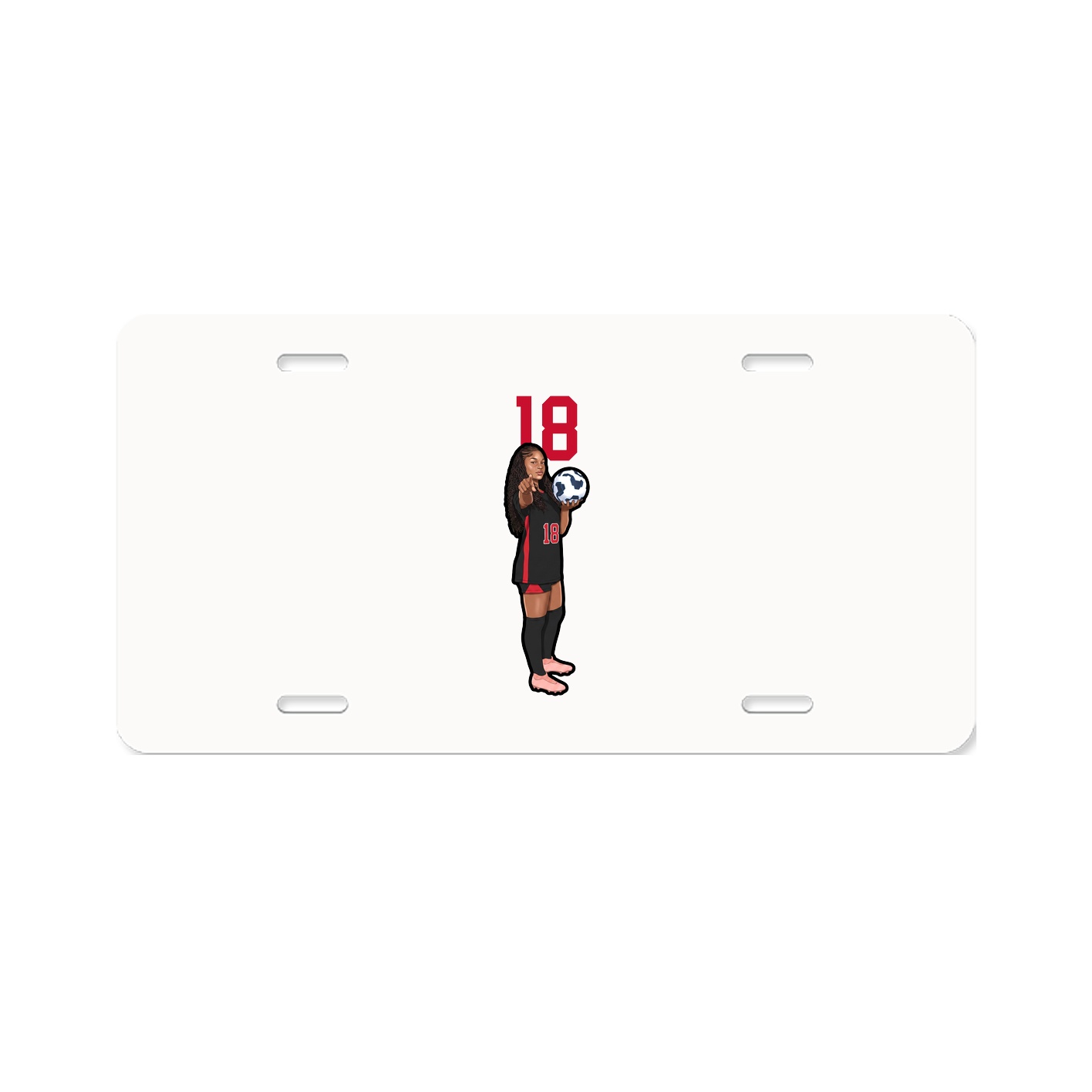 License Plate — Number Top in Classic