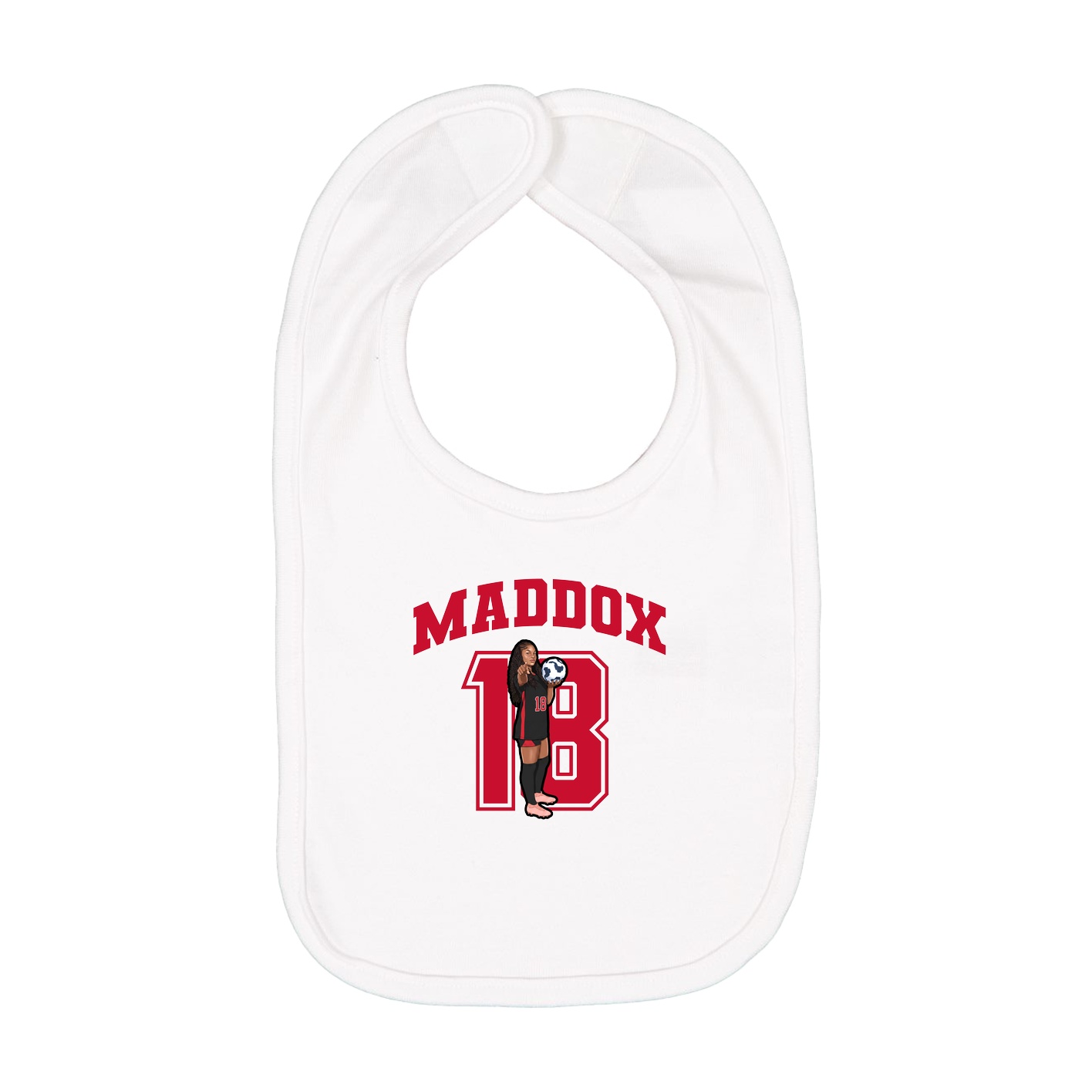 Infant Bib — Number in White
