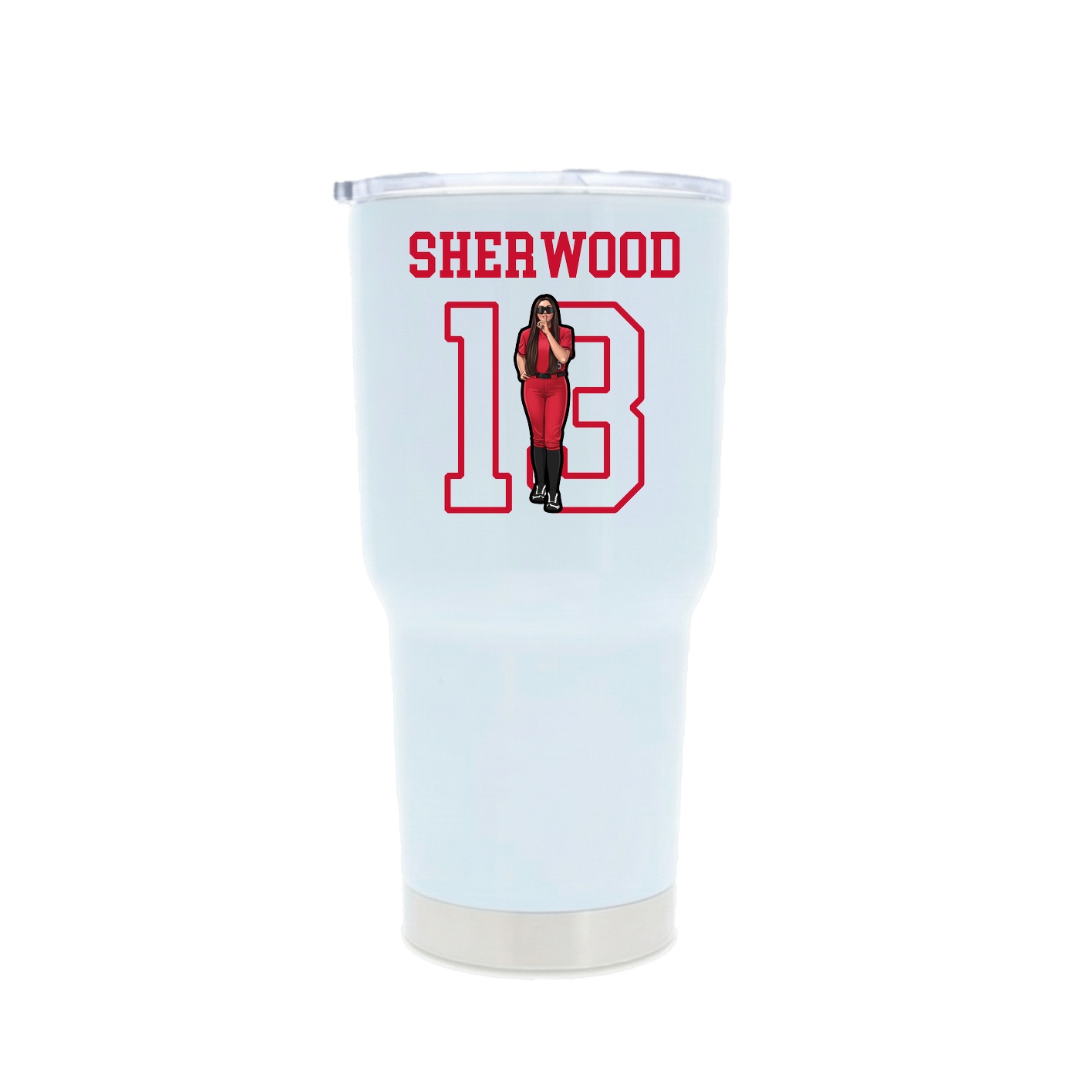 30oz Stainless Steel Tumbler — Shirsey in White