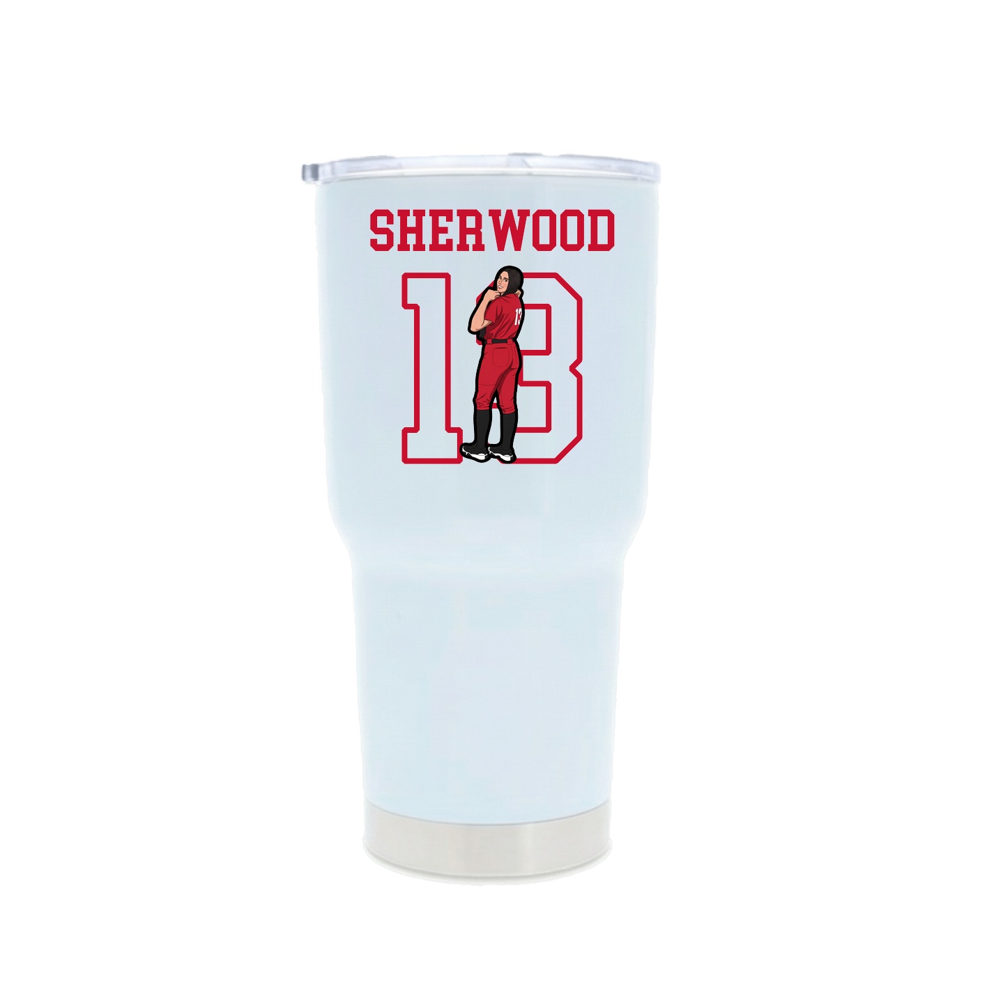 30oz Stainless Steel Tumbler — Shirsey in White
