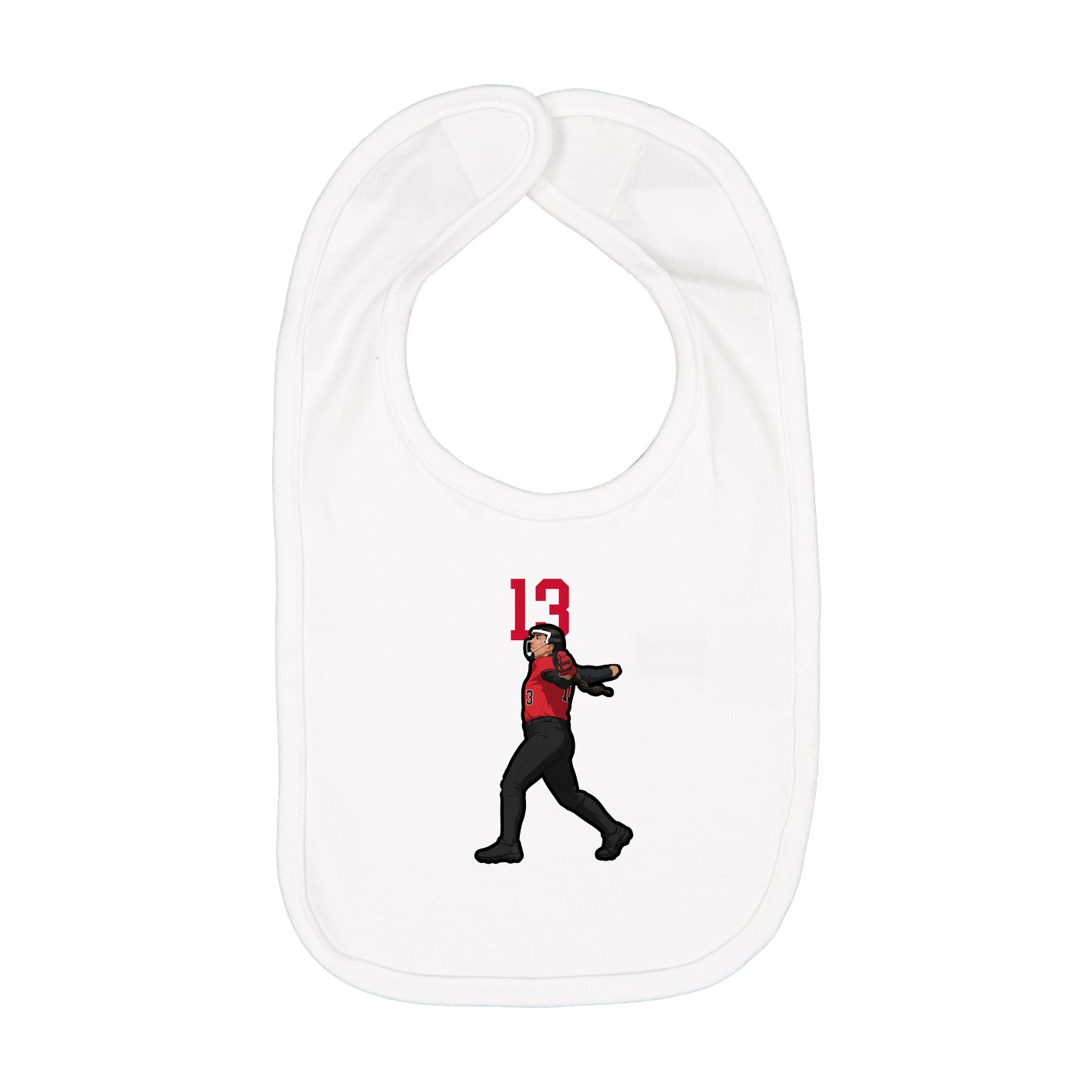 Infant Bib — Number Top in White