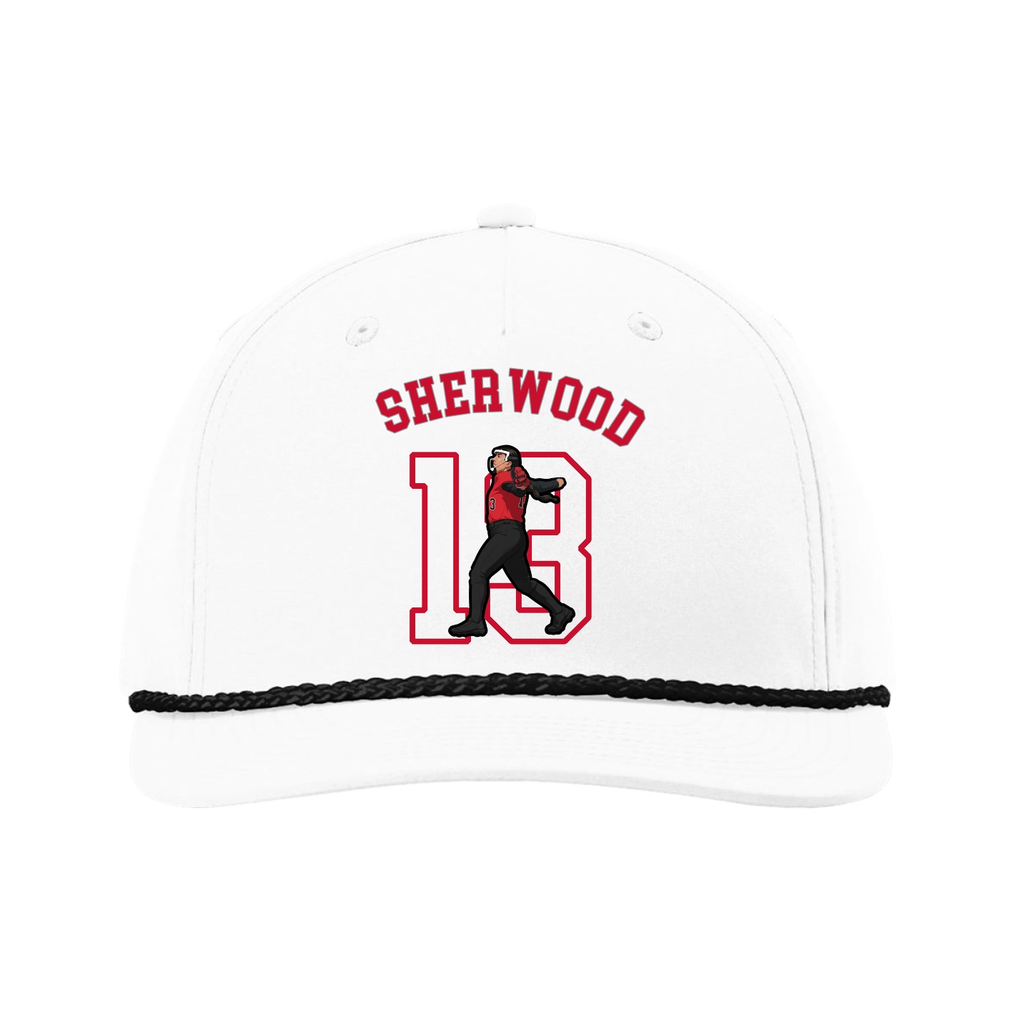 Five-Panel Classic Rope Cap — Shirsey Arch in White