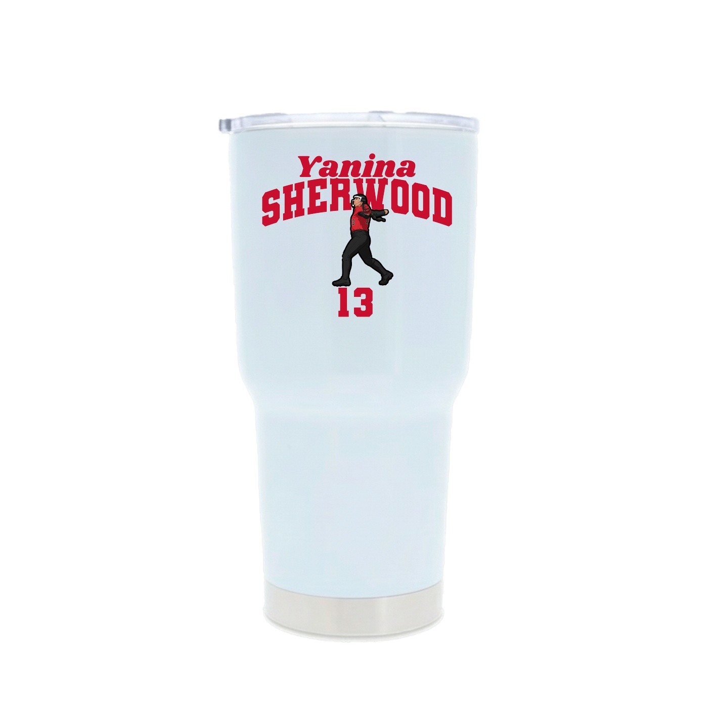 30oz Stainless Steel Tumbler — Signature Arch in White