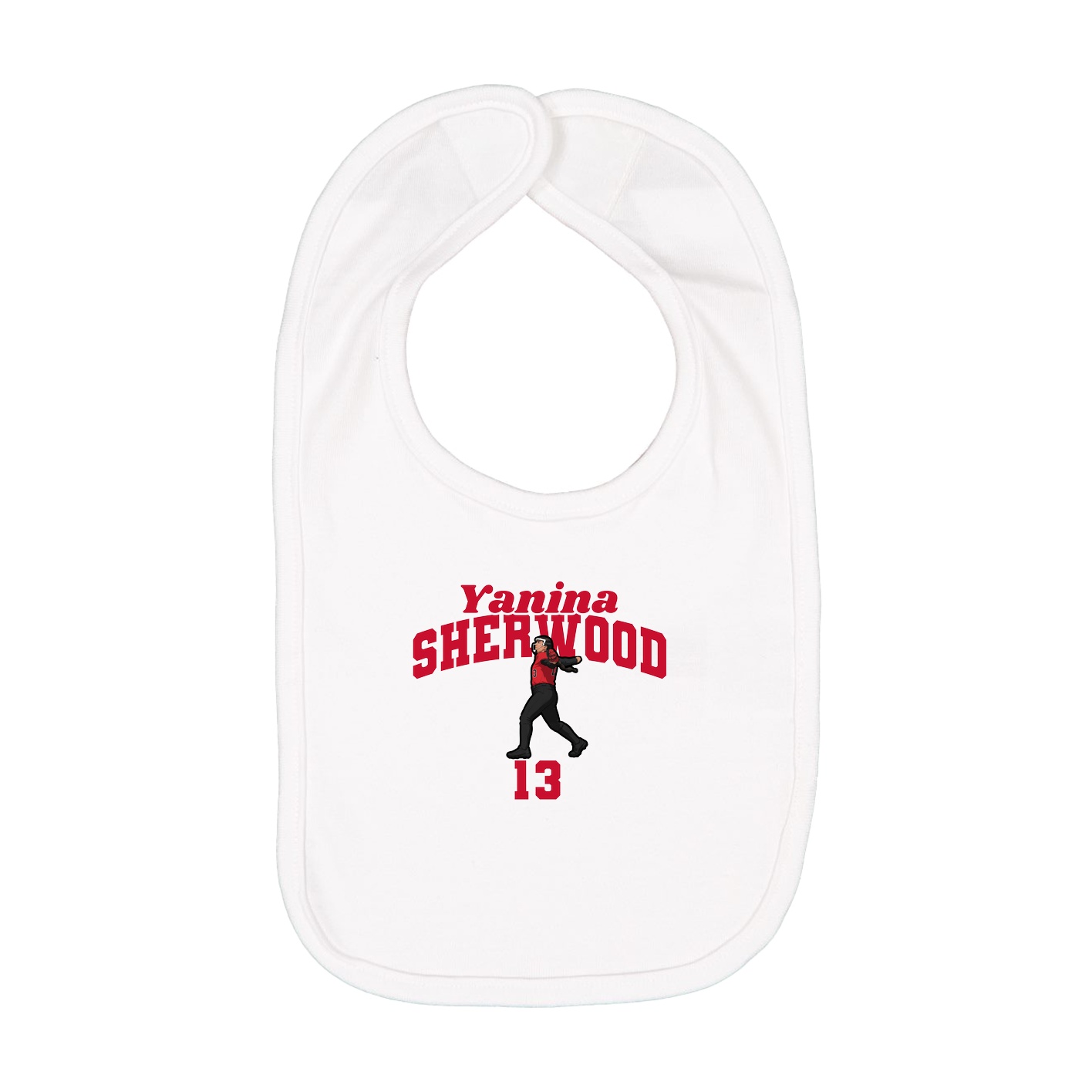 Infant Bib — Signature Arch in White