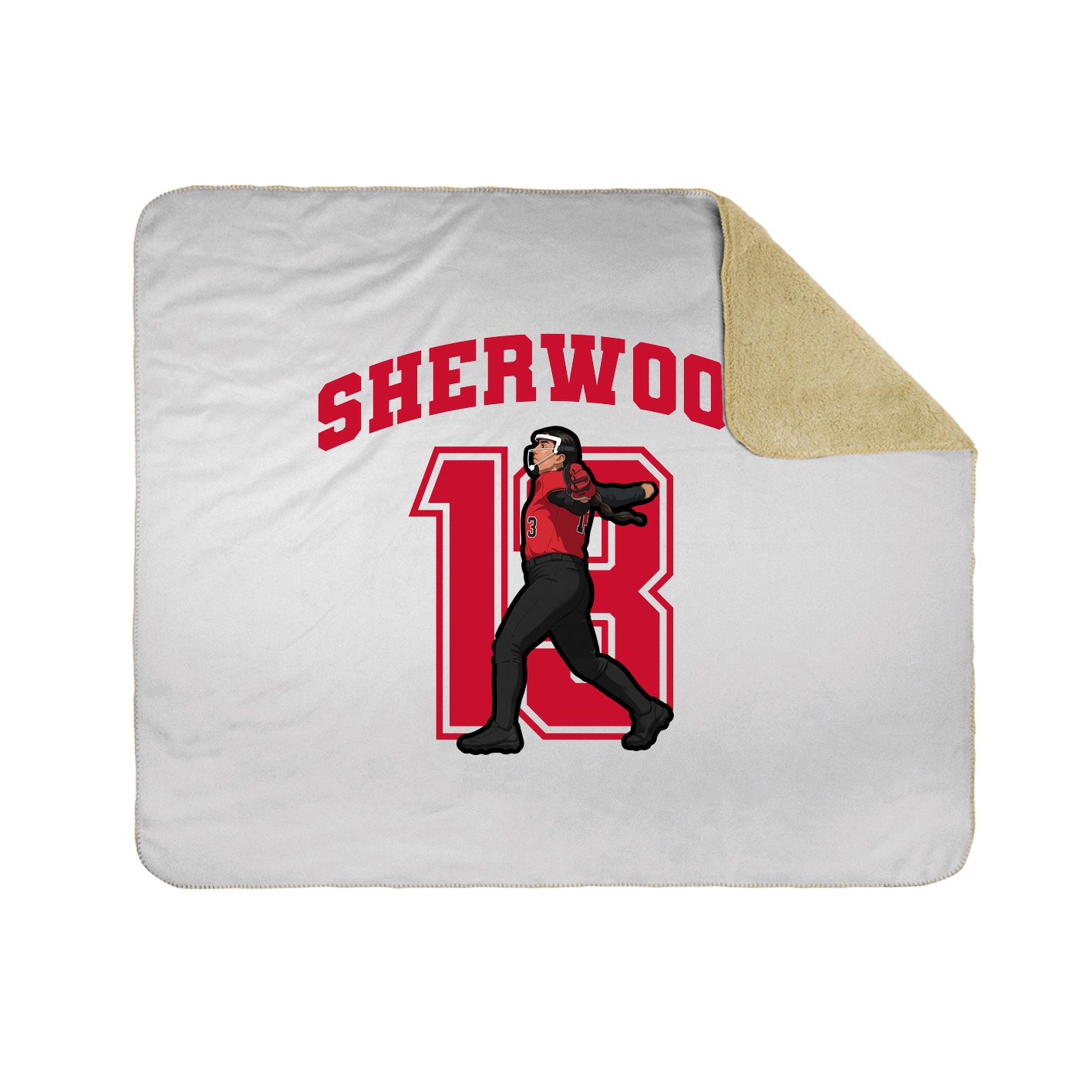 Throw Blanket — Number in White