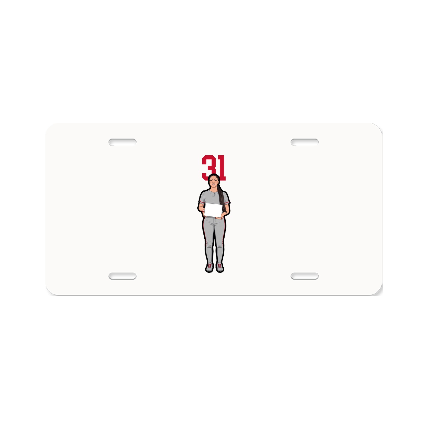 License Plate — Number Top in Classic