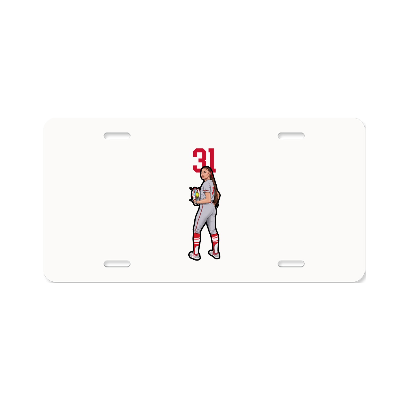 License Plate — Number Top in Classic