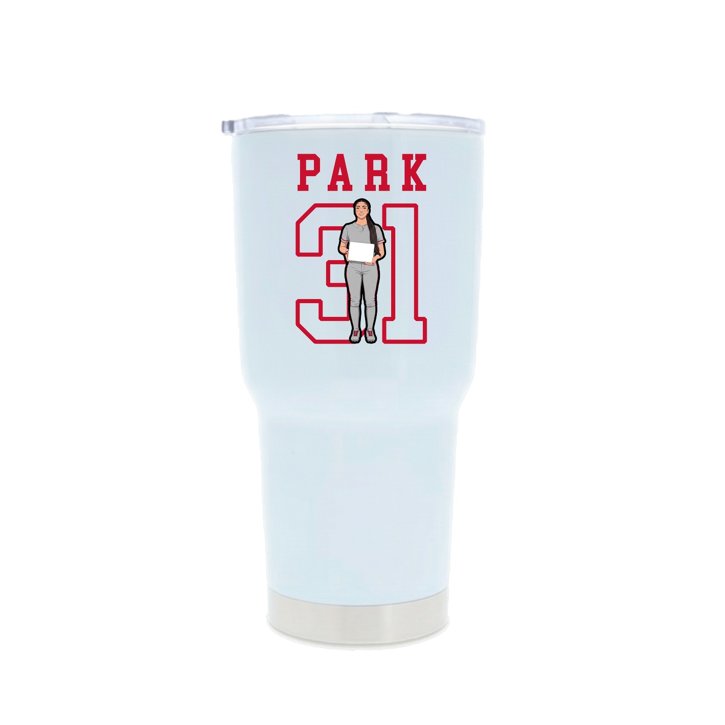 30oz Stainless Steel Tumbler — Shirsey in White