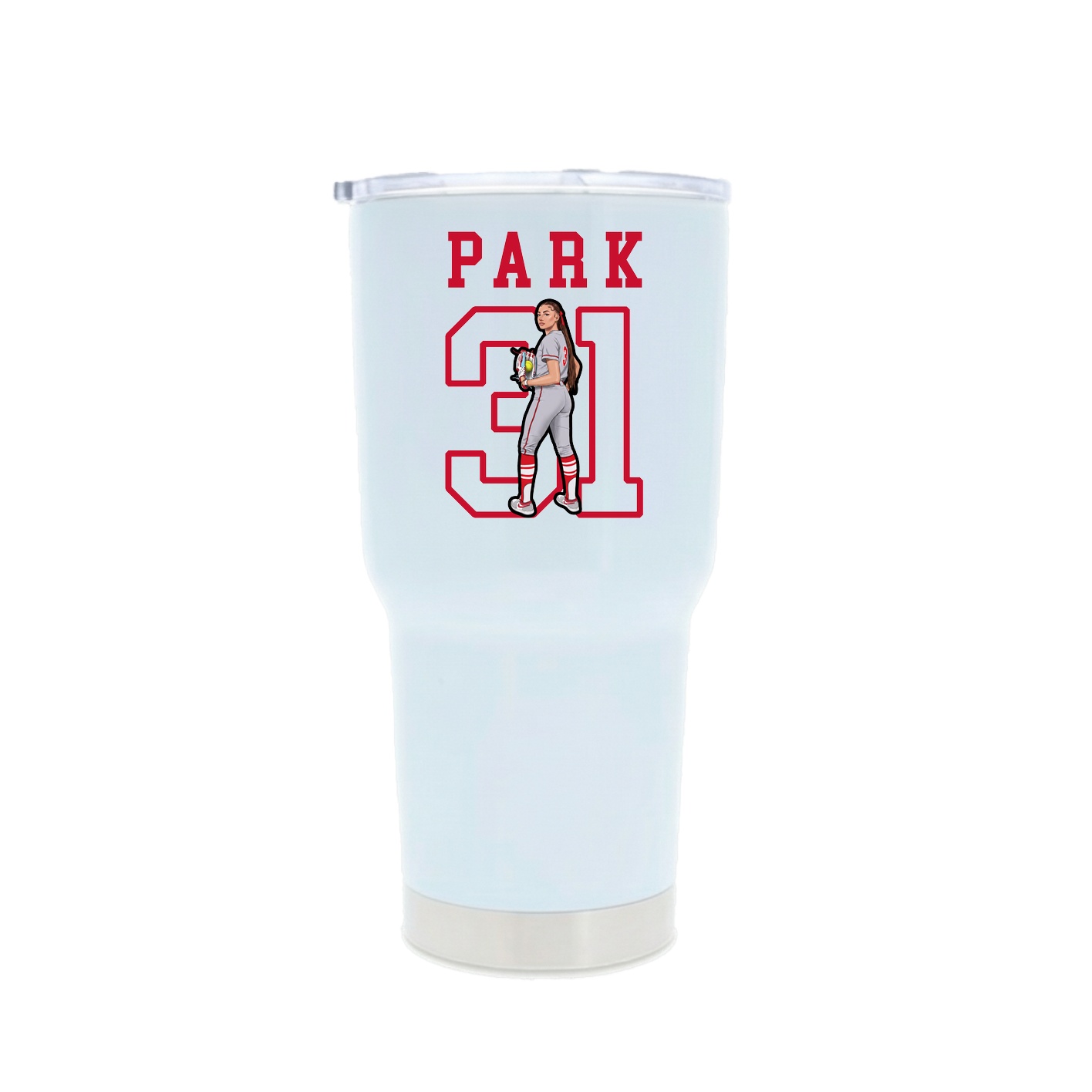 30oz Stainless Steel Tumbler — Shirsey in White