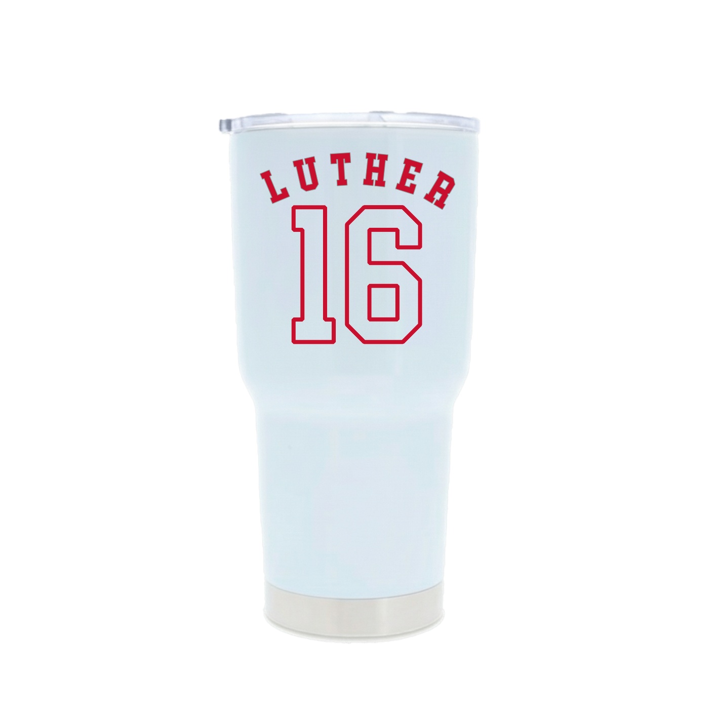 30oz Stainless Steel Tumbler — Shirsey Arch in White
