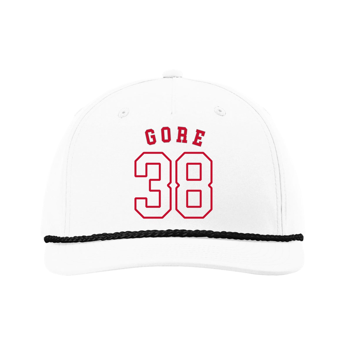Five-Panel Classic Rope Cap — Shirsey Arch in White