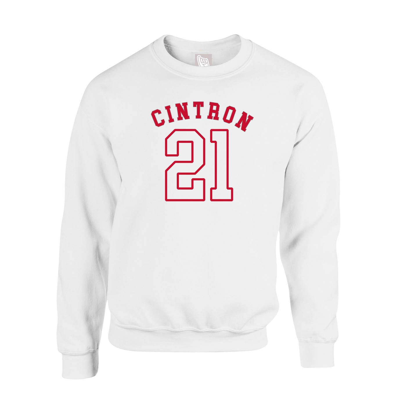 Fleece Crew — Shirsey Arch in White