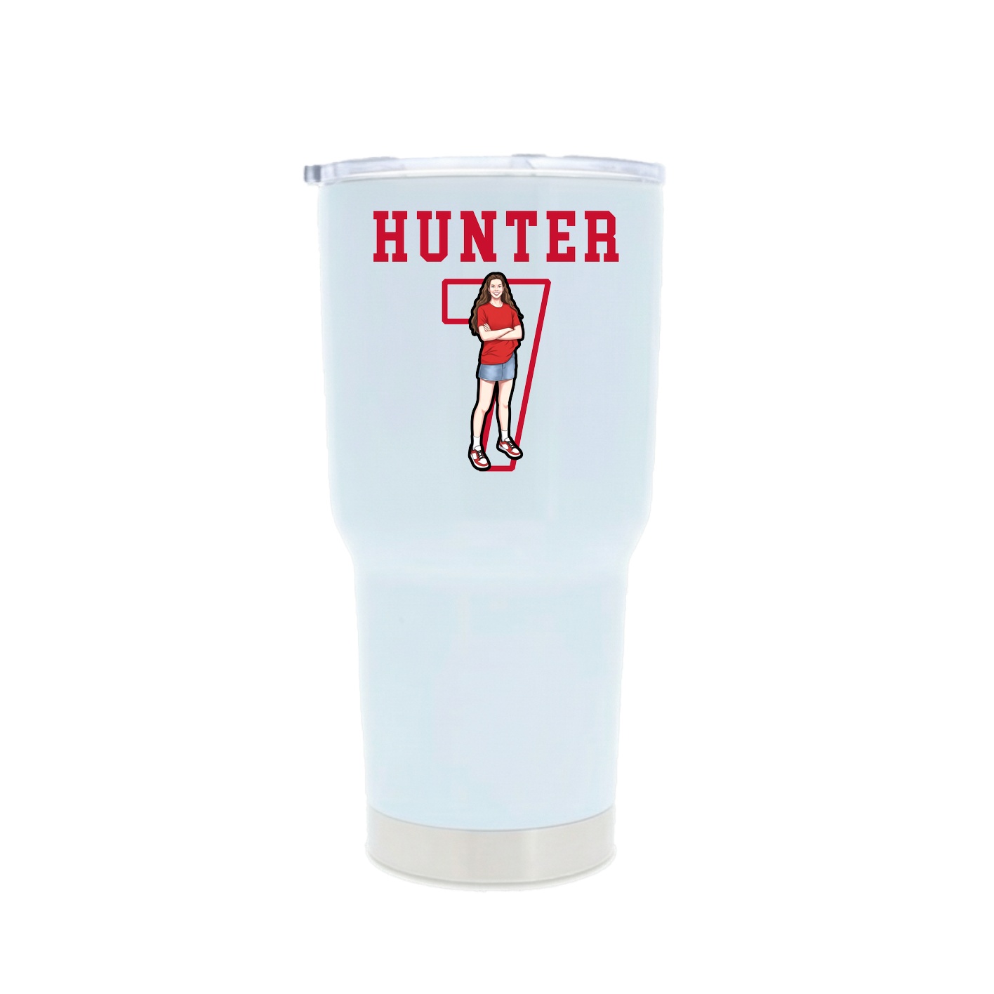 30oz Stainless Steel Tumbler — Shirsey in White