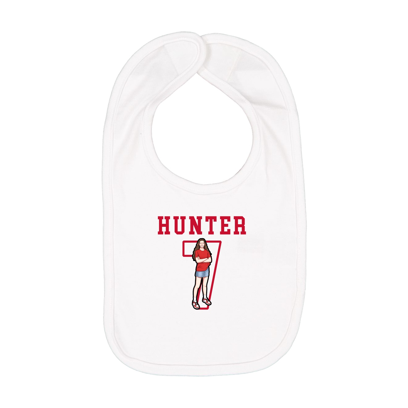 Infant Bib — Shirsey in White