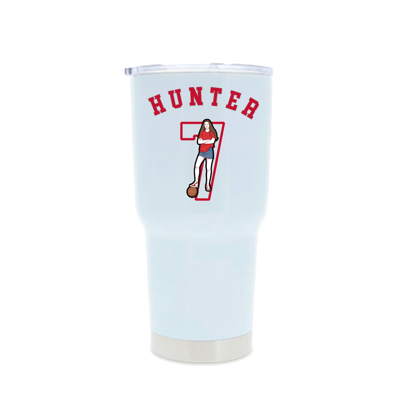 30oz Stainless Steel Tumbler — Shirsey Arch in White