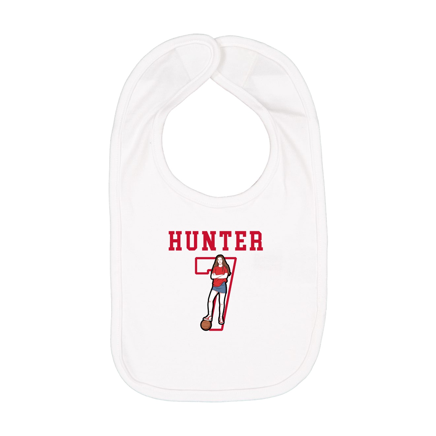 Infant Bib — Shirsey in White