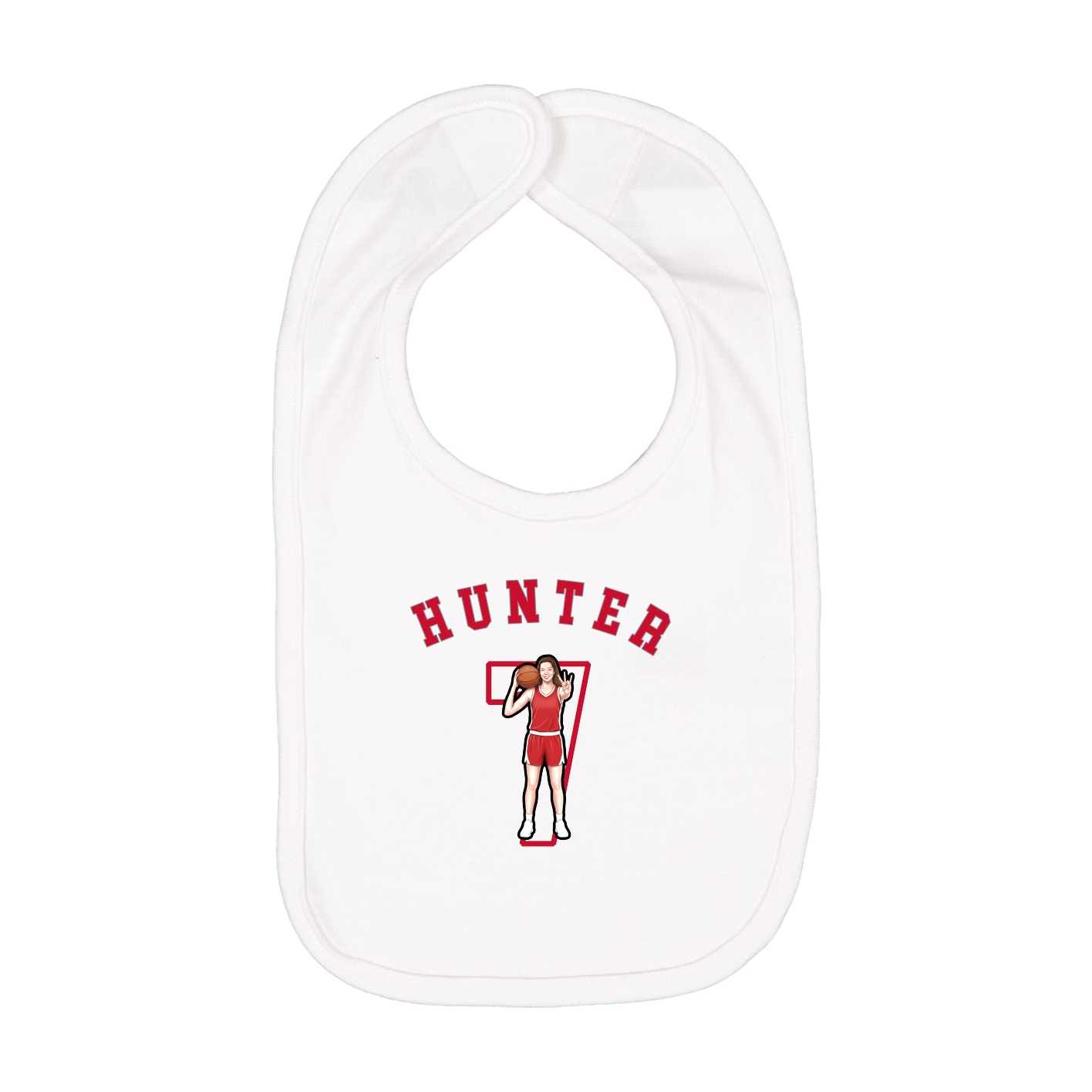Infant Bib — Shirsey Arch in White
