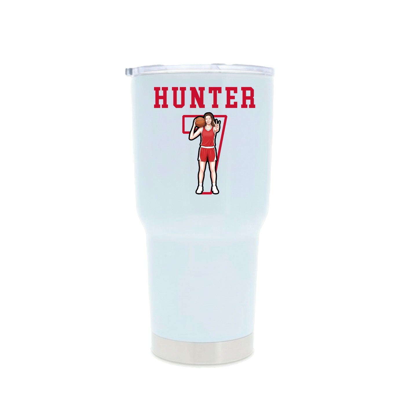 30oz Stainless Steel Tumbler — Shirsey in White