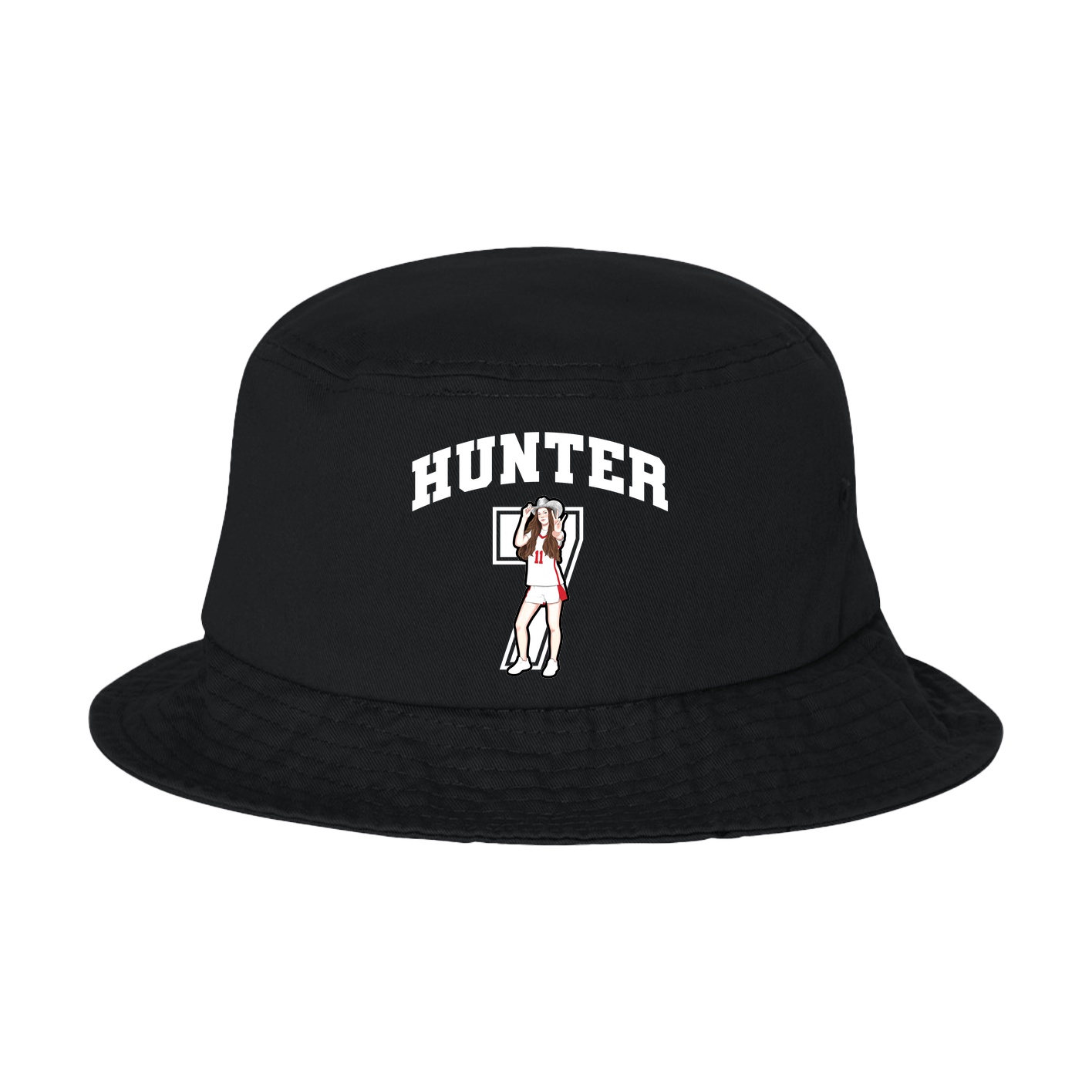 Bucket Cap — Number in Black