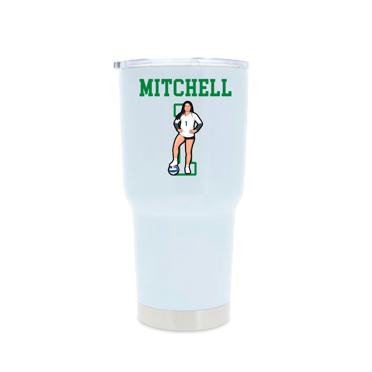 30oz Stainless Steel Tumbler — Shirsey in White
