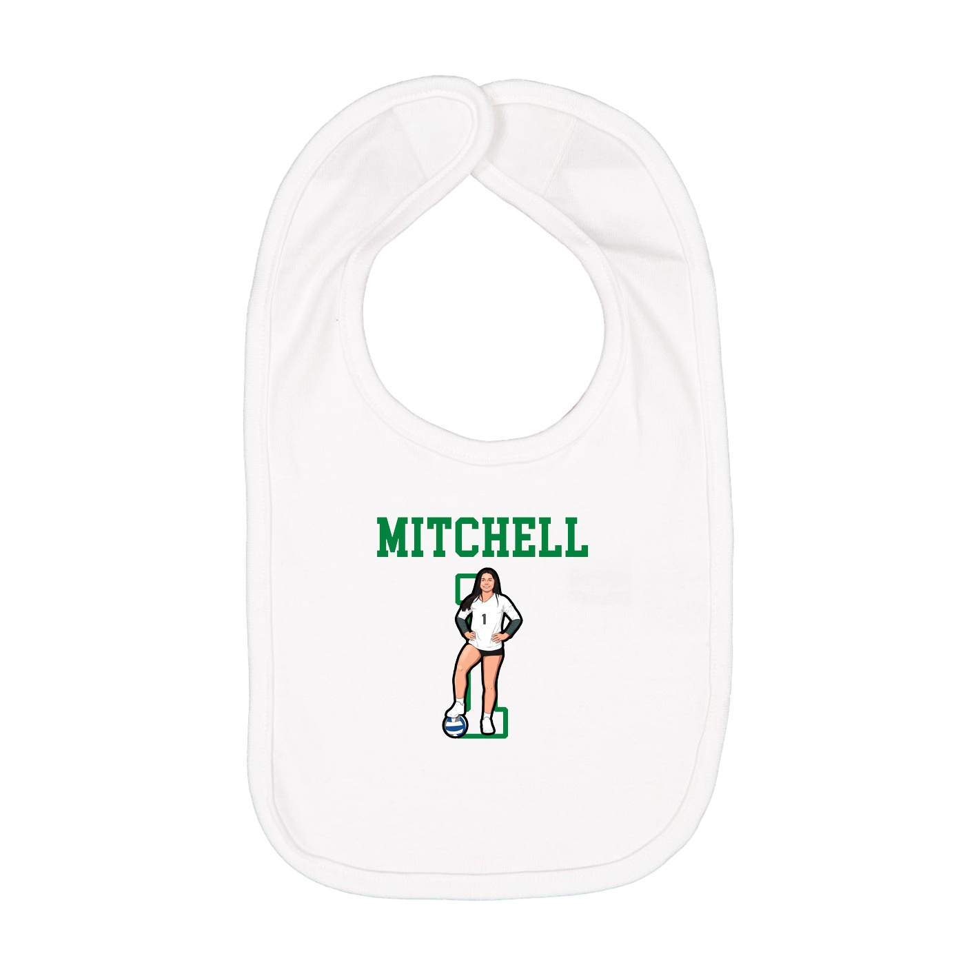 Infant Bib — Shirsey in White