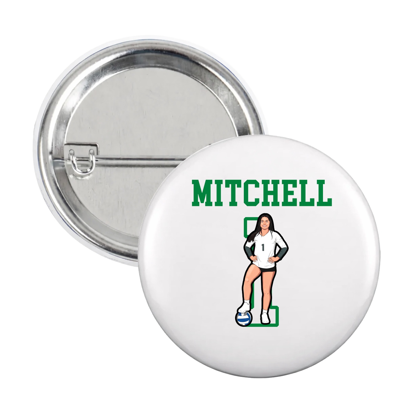 Game Day Button — Shirsey in White
