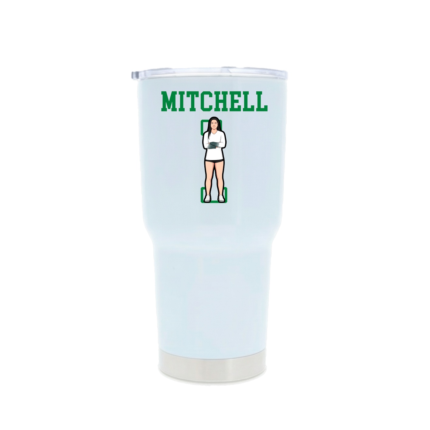 30oz Stainless Steel Tumbler — Shirsey in White