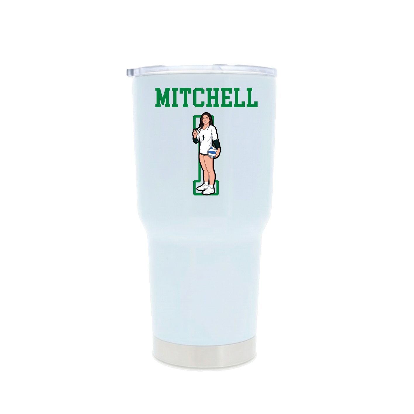 30oz Stainless Steel Tumbler — Shirsey in White