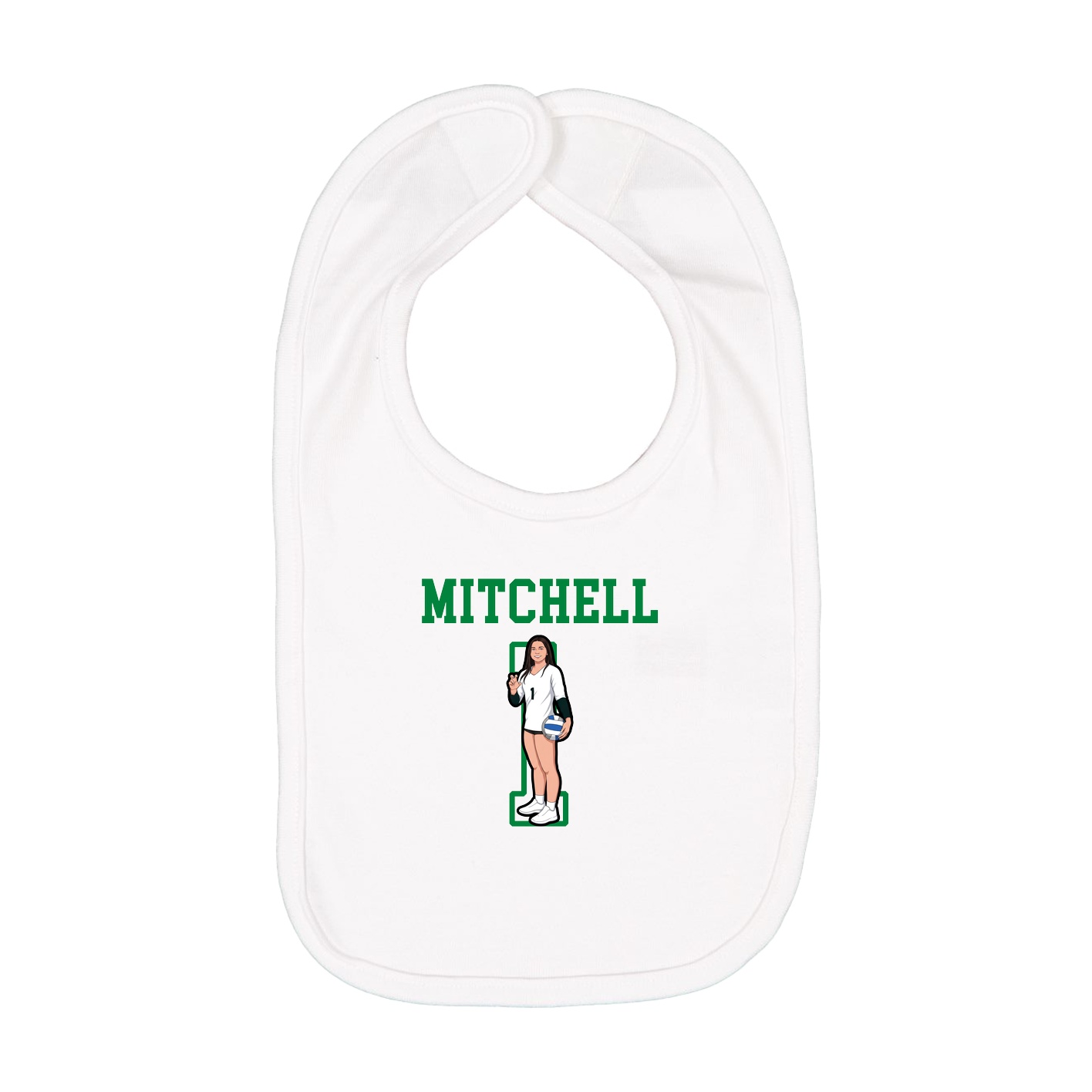 Infant Bib — Shirsey in White
