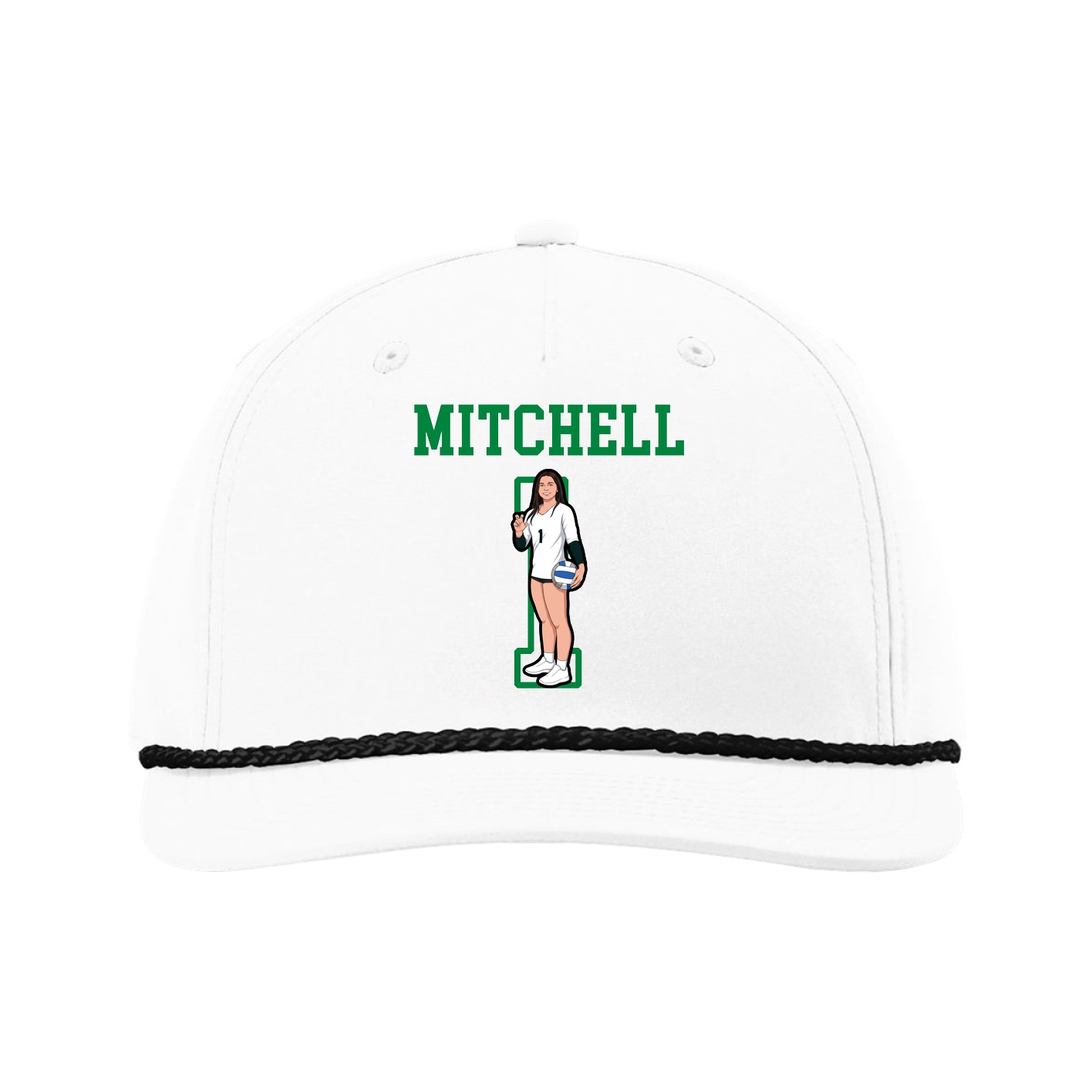 Five-Panel Classic Rope Cap — Shirsey in White