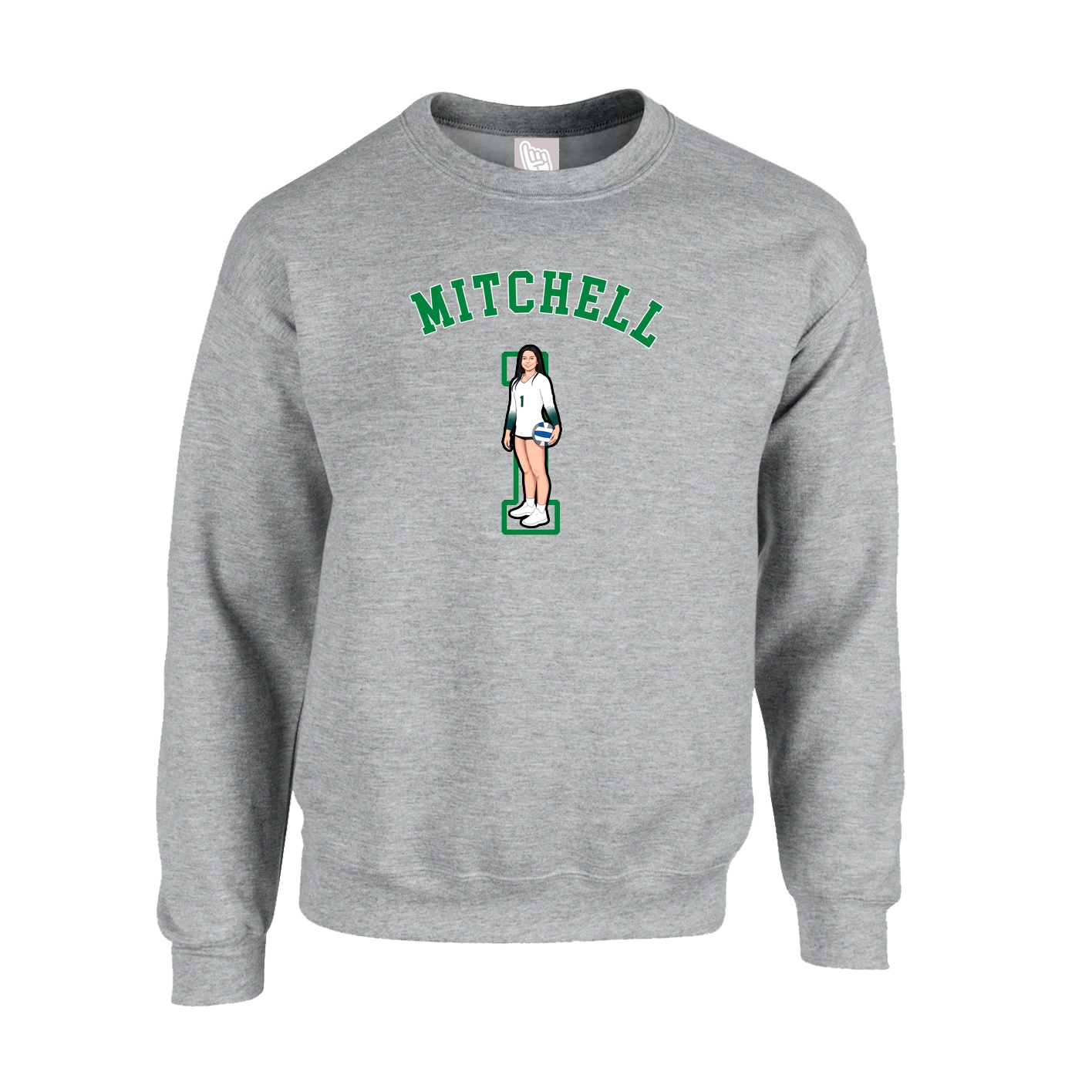 Fleece Crew — Shirsey Arch in Grey