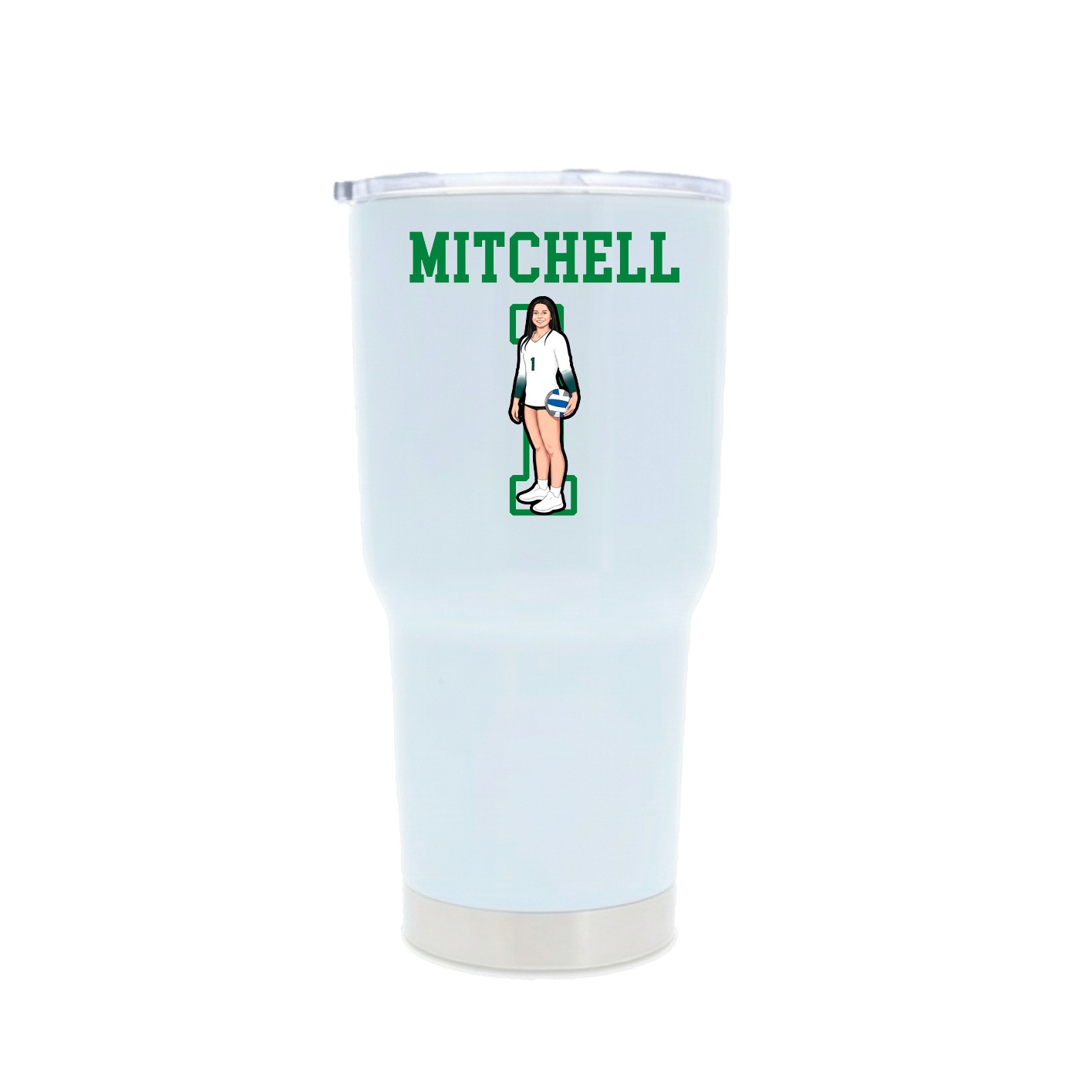 30oz Stainless Steel Tumbler — Shirsey in White