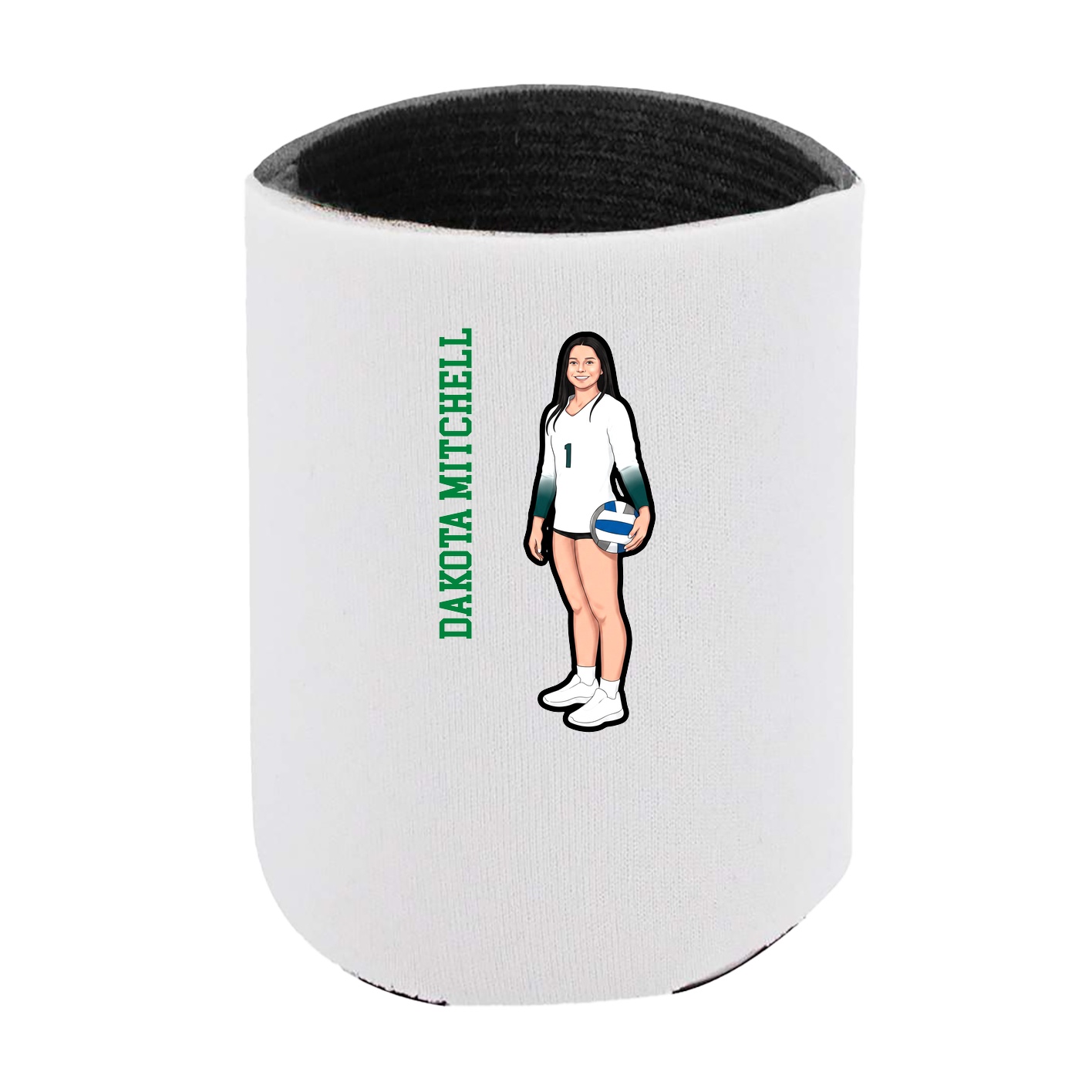 Can Holder — Name Vertical in White