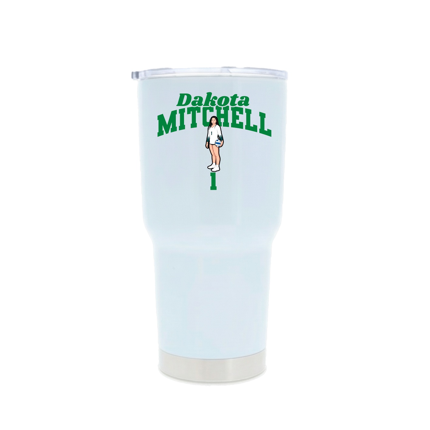 30oz Stainless Steel Tumbler — Signature Arch in White