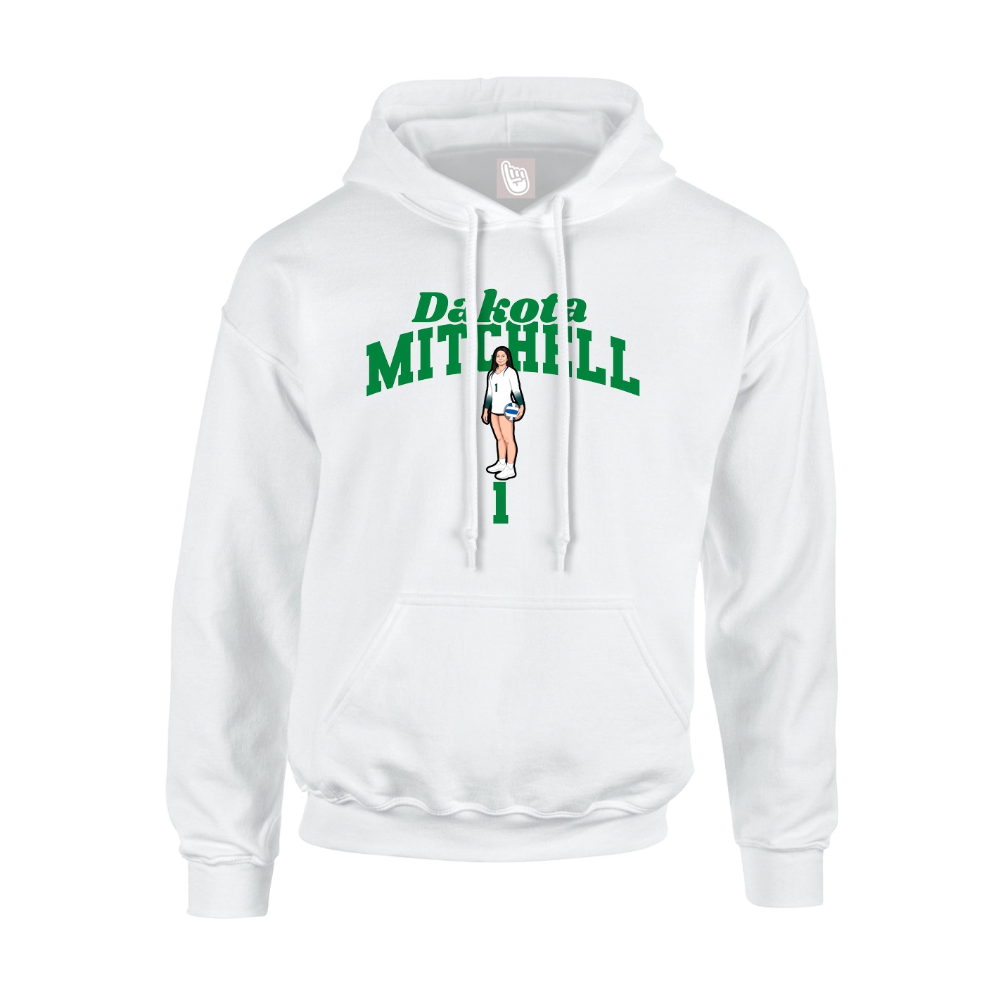 Hoodie — Signature Arch in White