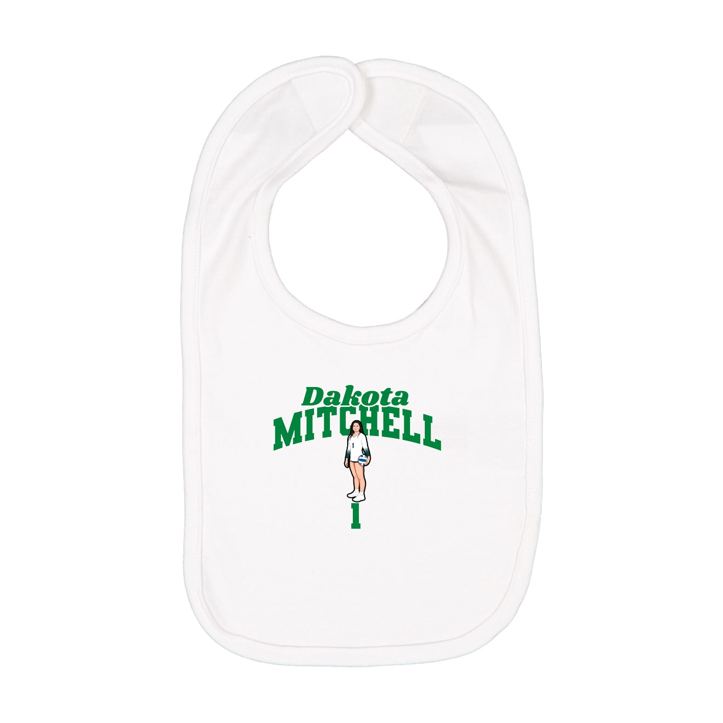 Infant Bib — Signature Arch in White