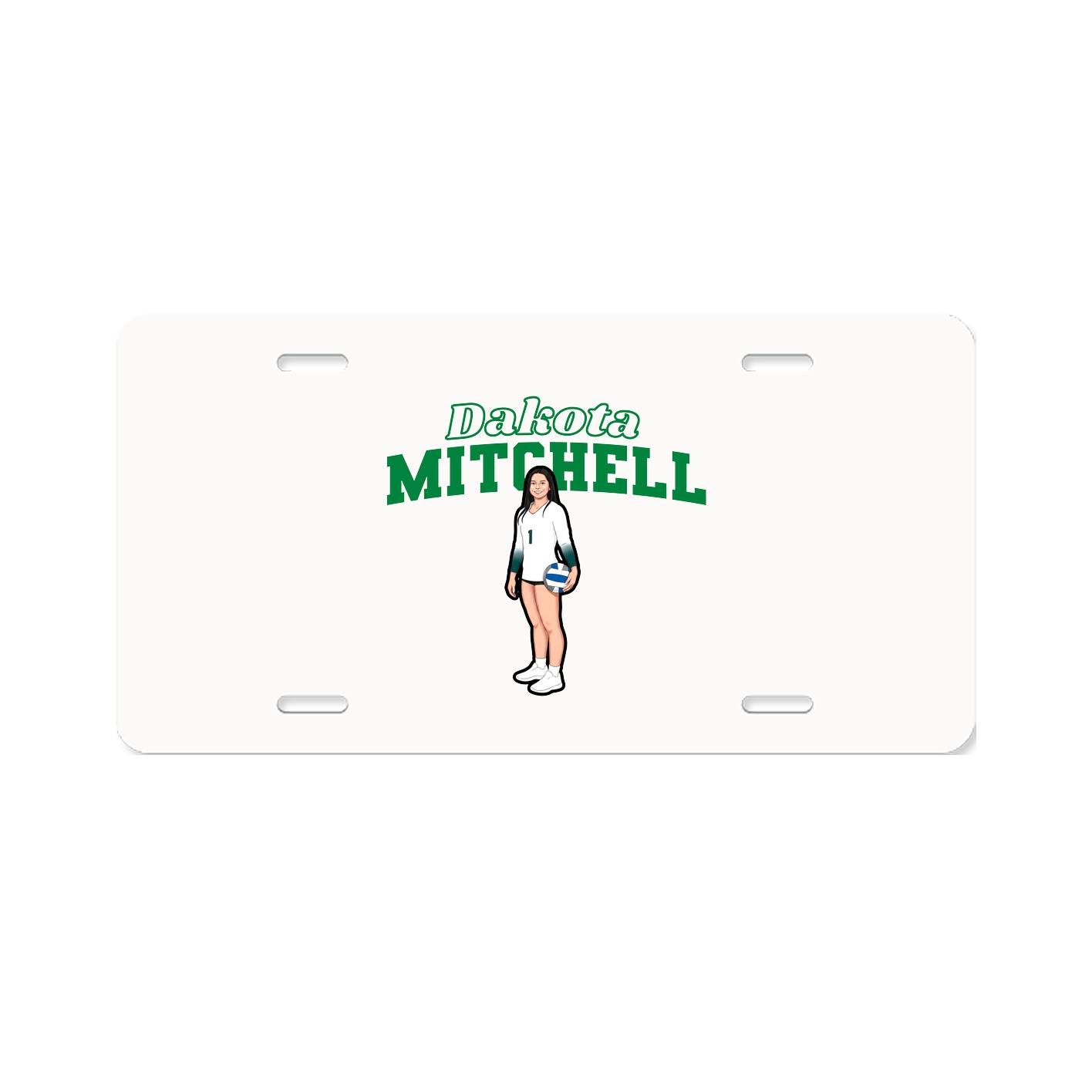 License Plate — Name Arch in Classic