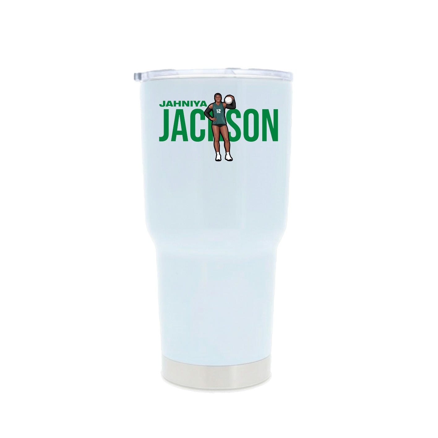 30oz Stainless Steel Tumbler — Player Name in White