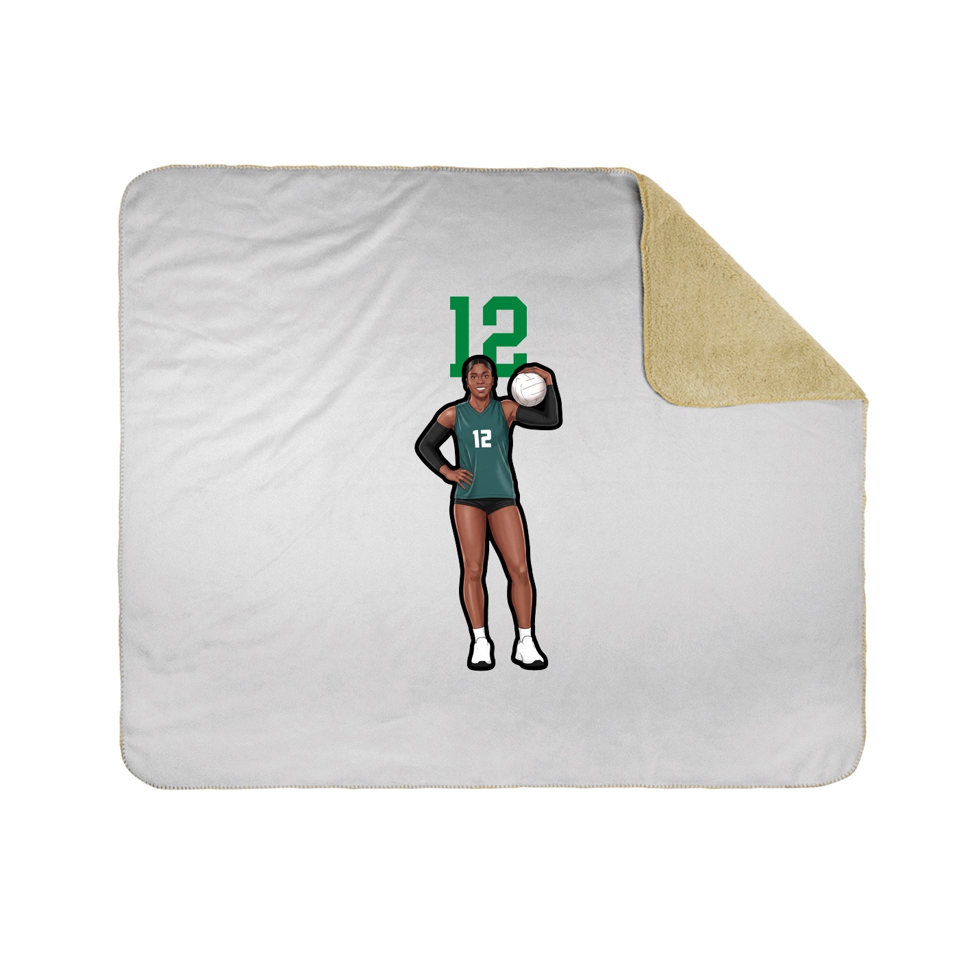 Throw Blanket — Number Top in White