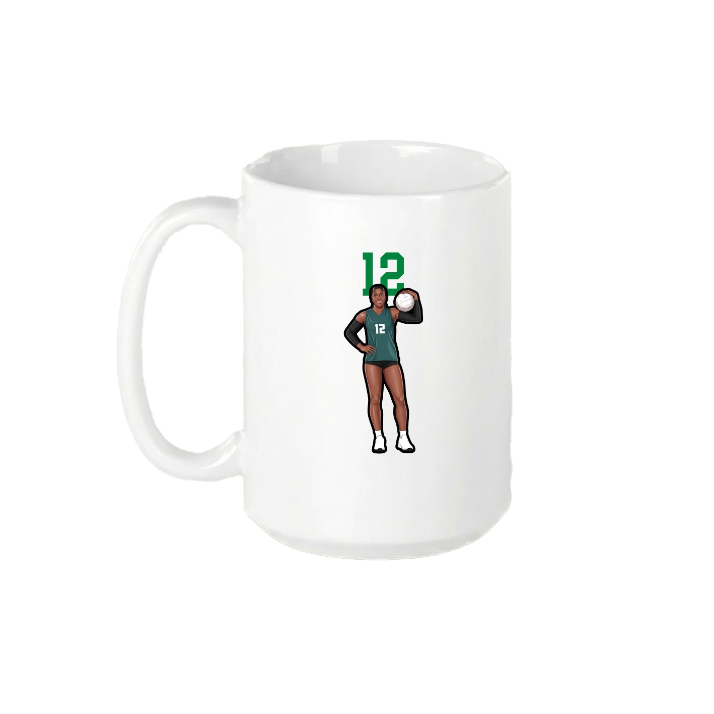 15oz Coffee Mug — Number Top in White