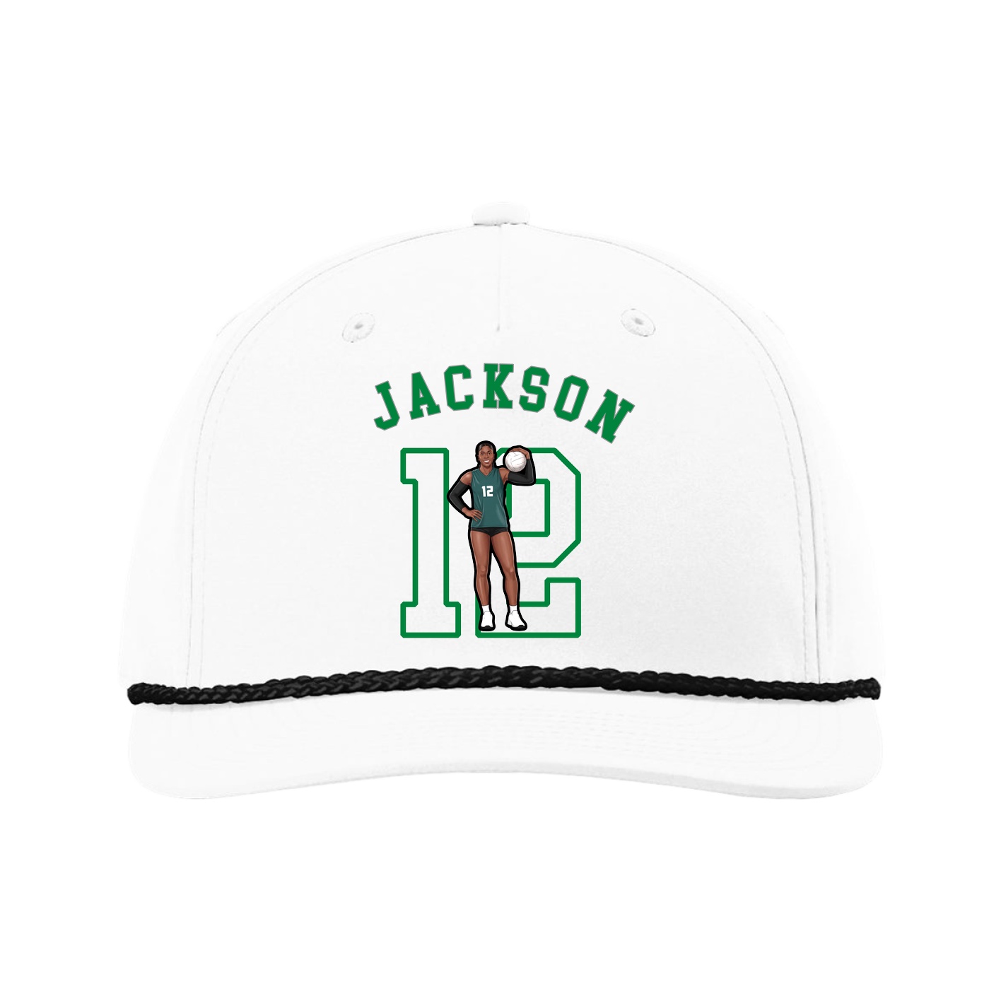 Five-Panel Classic Rope Cap — Shirsey Arch in White