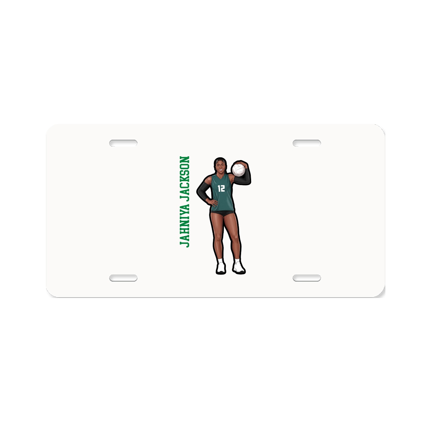 License Plate — Name Vertical in Classic