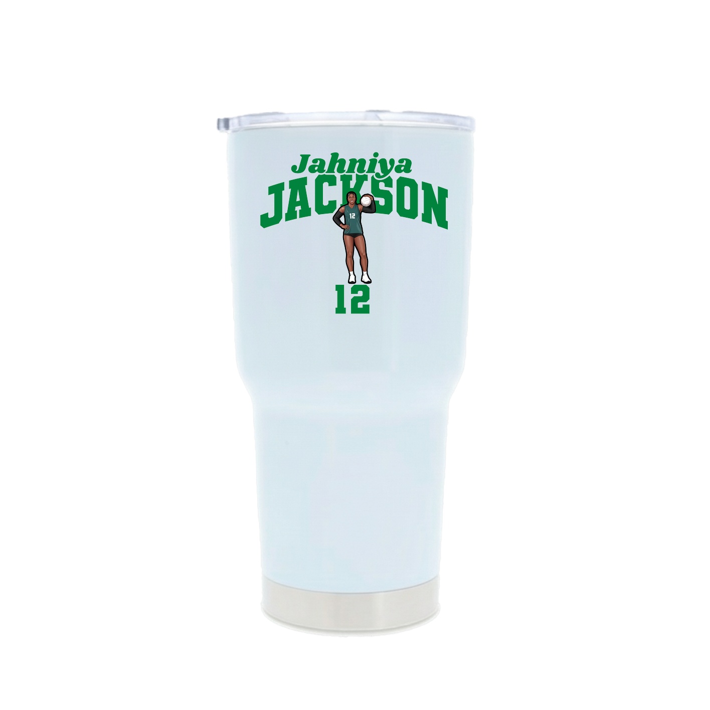 30oz Stainless Steel Tumbler — Signature Arch in White