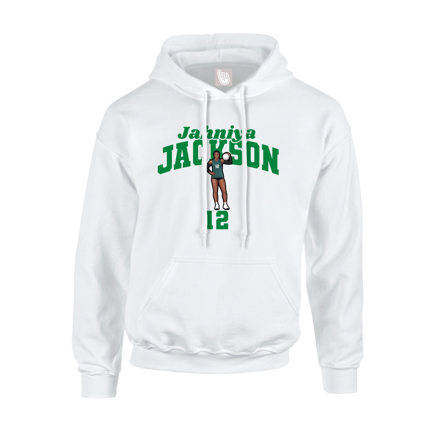 Hoodie — Signature Arch in White