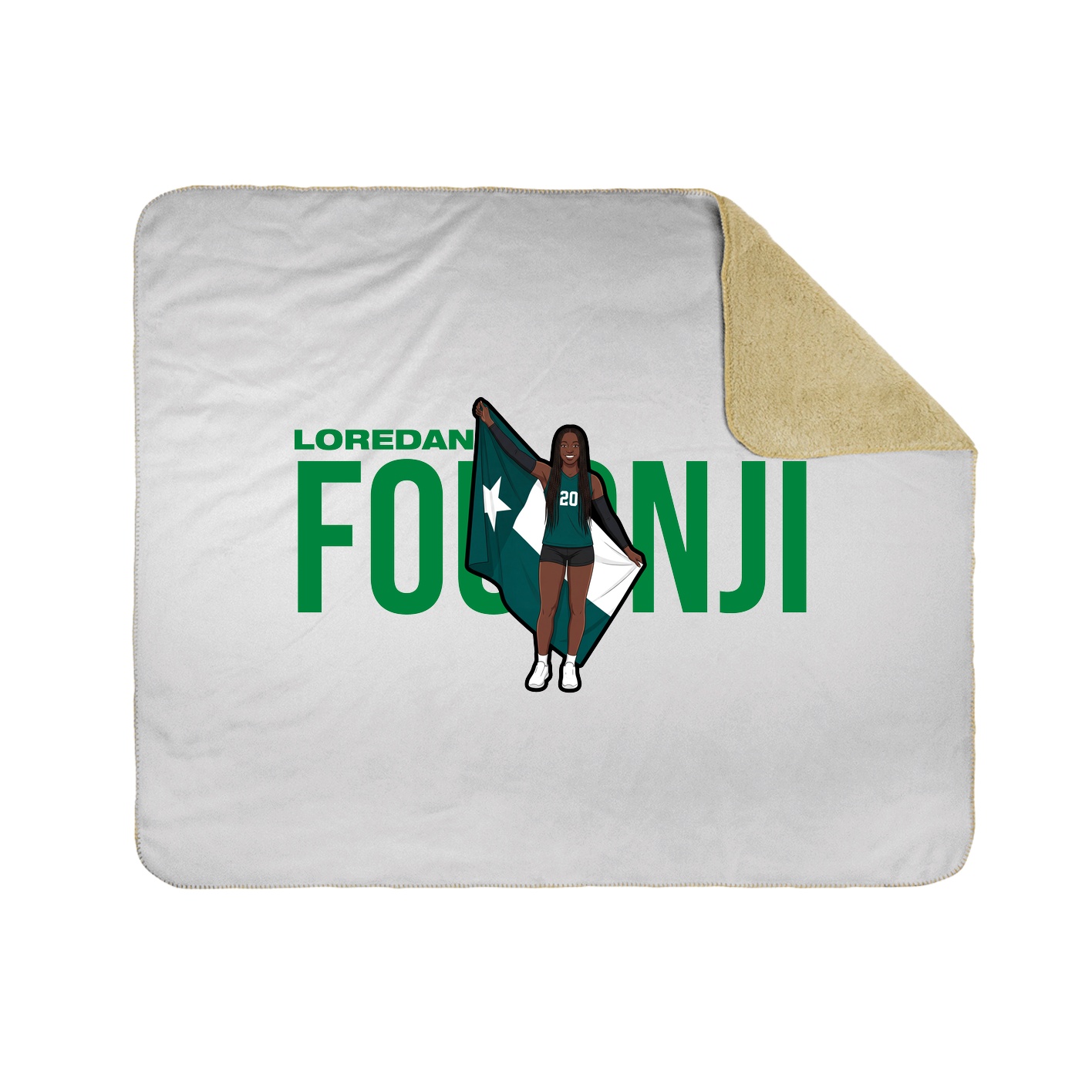 Throw Blanket — Player Name in White