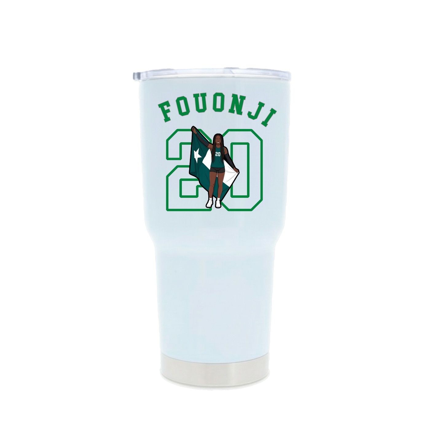 30oz Stainless Steel Tumbler — Shirsey Arch in White